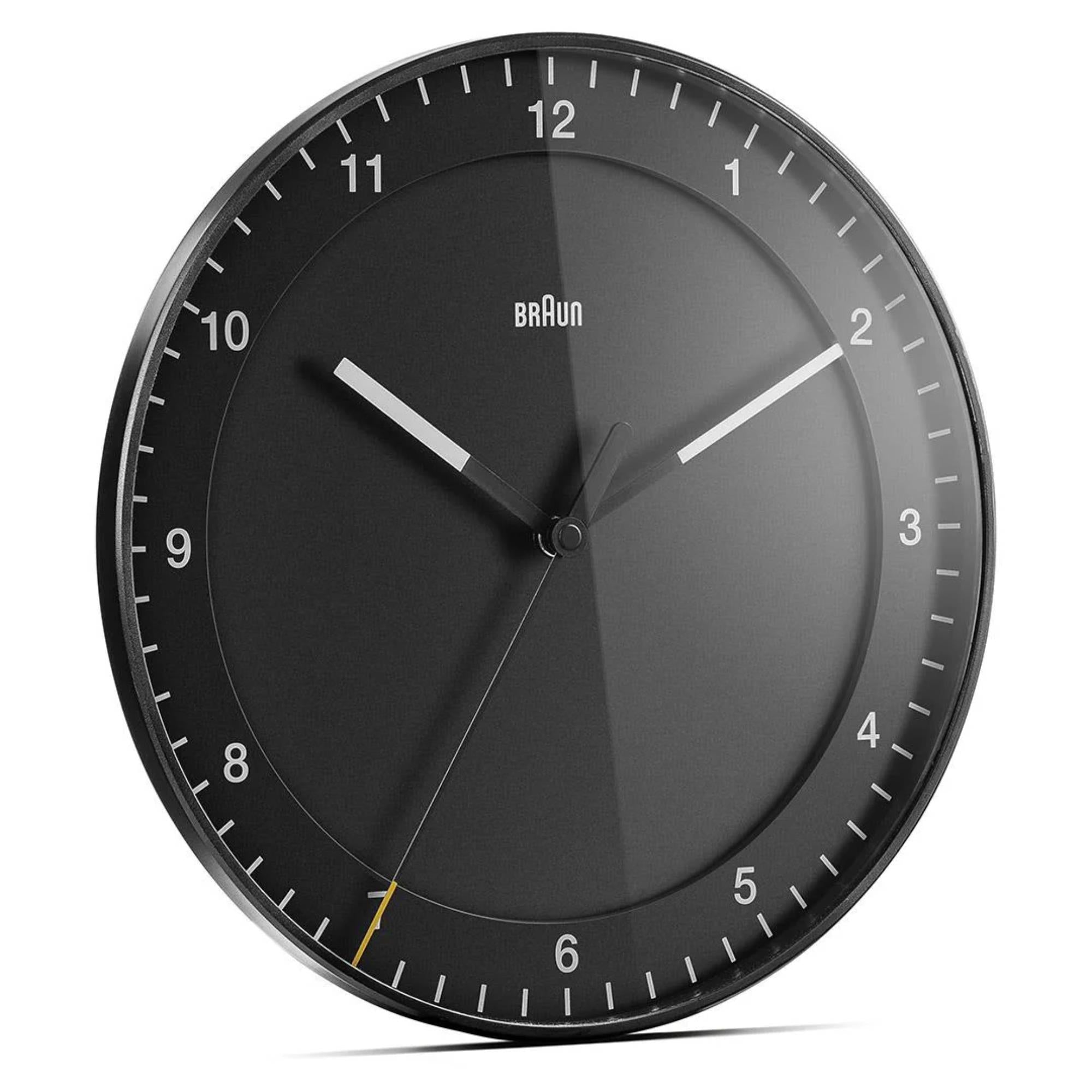 Braun Klassische Schwarze Zifferblatt Große Wanduhr BC17B