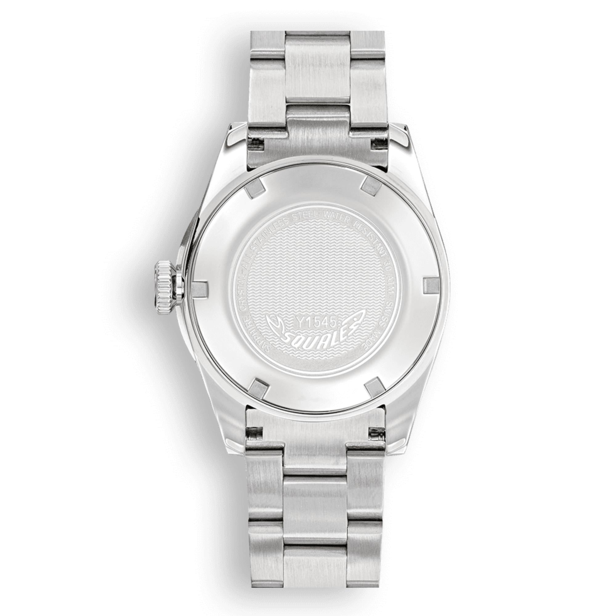 Squale 1545 Automatik Schwarzes Zifferblatt Stahlband Herrenarmbanduhr 1545SSBK.AC