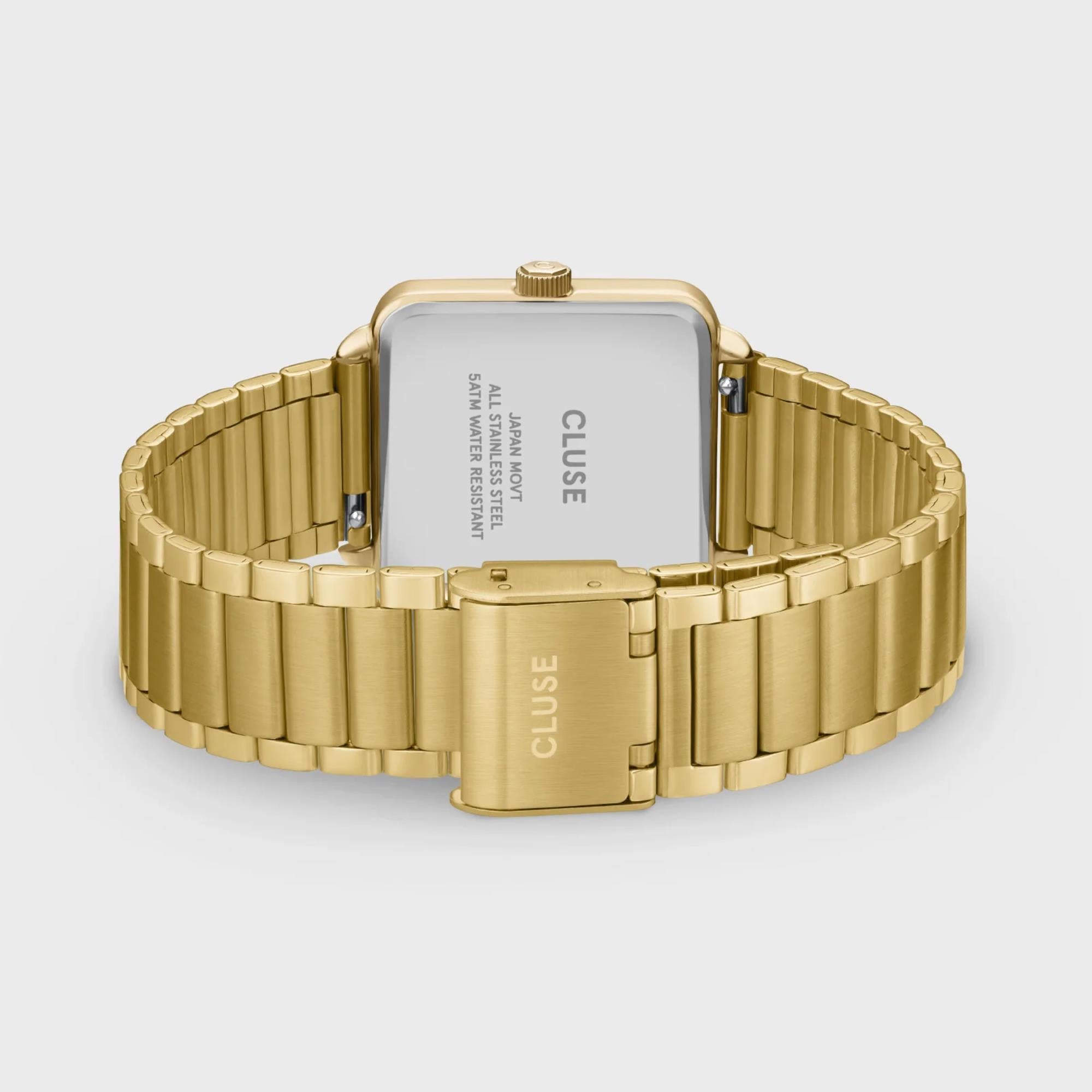 CLUSE La Tétragone Quarz Chronograph Grünes Zifferblatt Stahlarmband Damenuhr CW13805