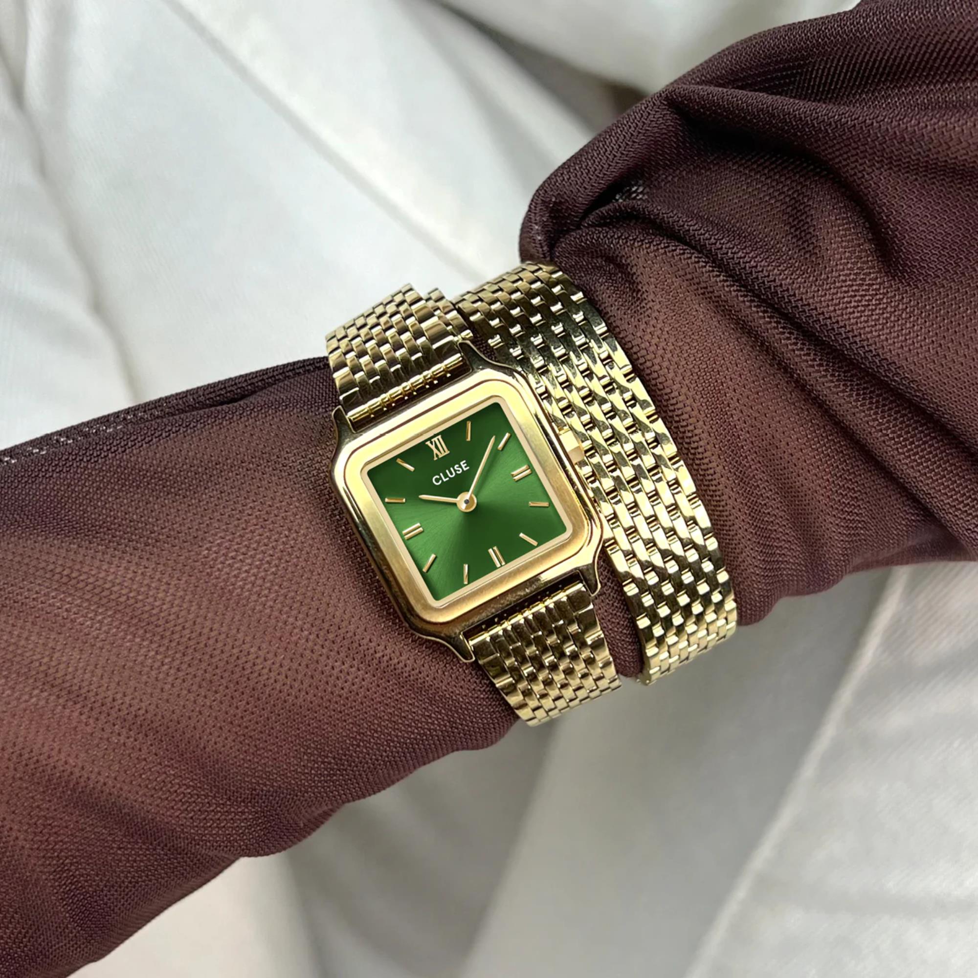 CLUSE Gracieuse Petite Quartz Green Dial Steel Strap Women's Watch CW11811