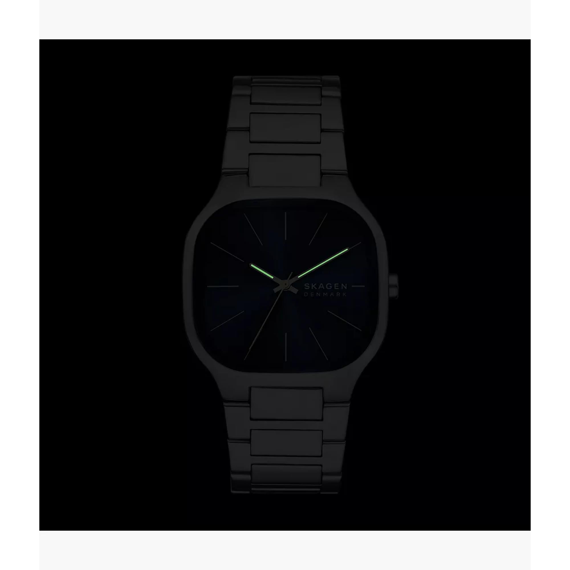 Skagen Mellem Quarz Blaues Zifferblatt Stahlarmband Herren Uhr SKW6946