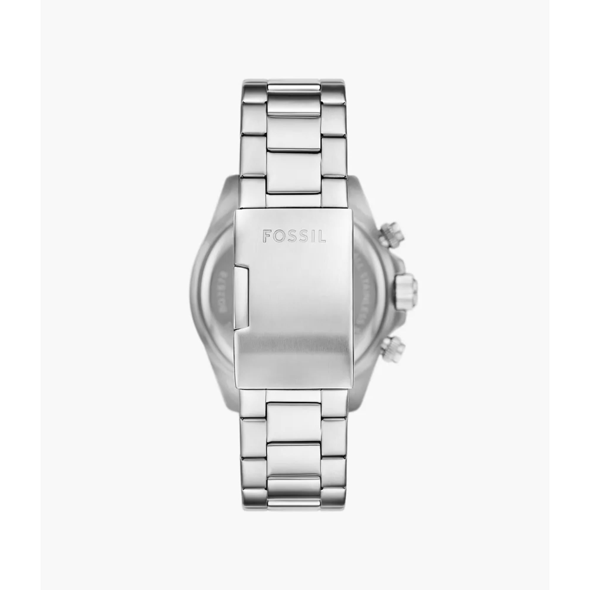 Fossil Autocross 42mm Chronograph Herren Quarz Uhr mit grünem Zifferblatt und Stahlband FS6127