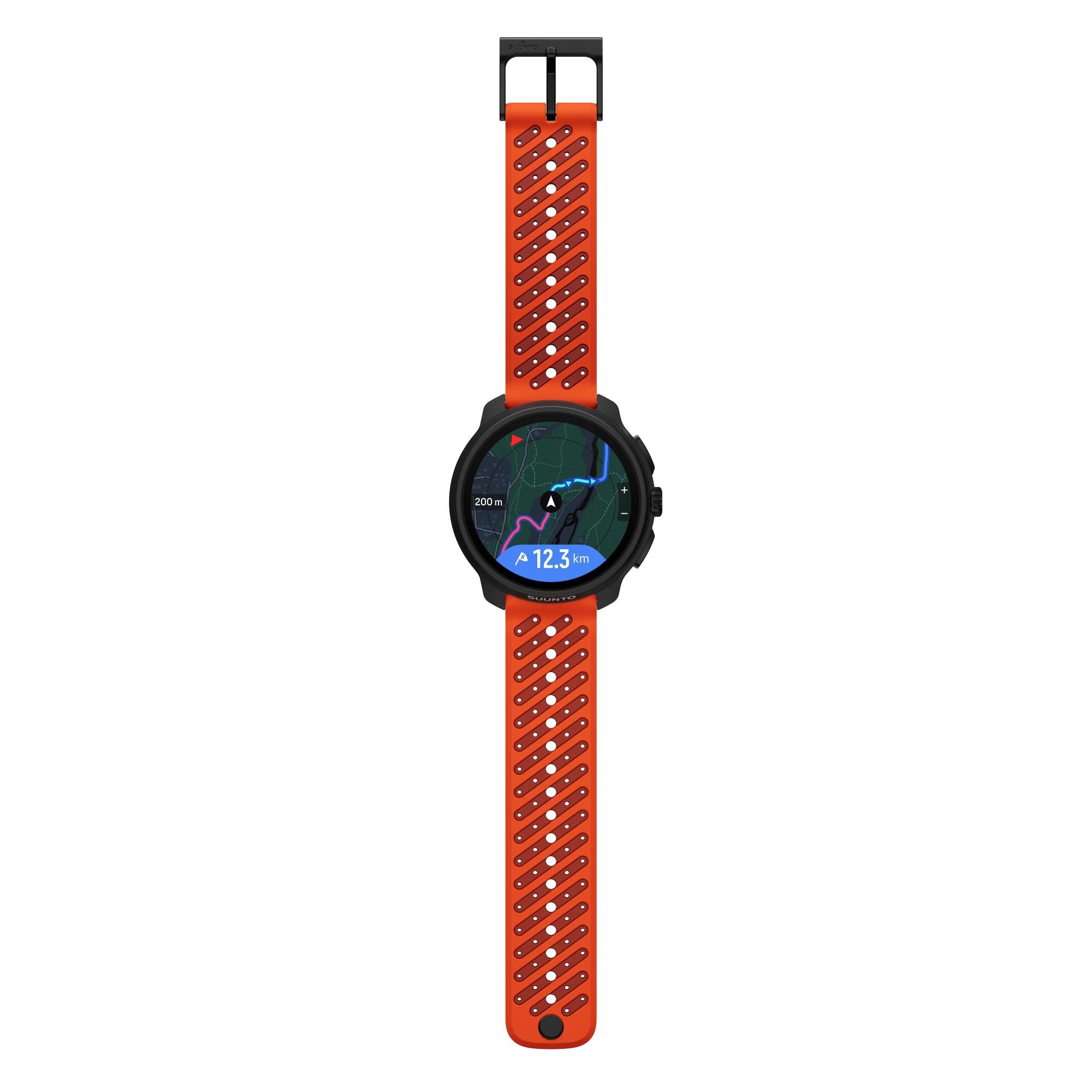 Suunto Race 2 Coral Orange AMOLED Digital Silicone Strap Smart Fitness Watch SS051241000