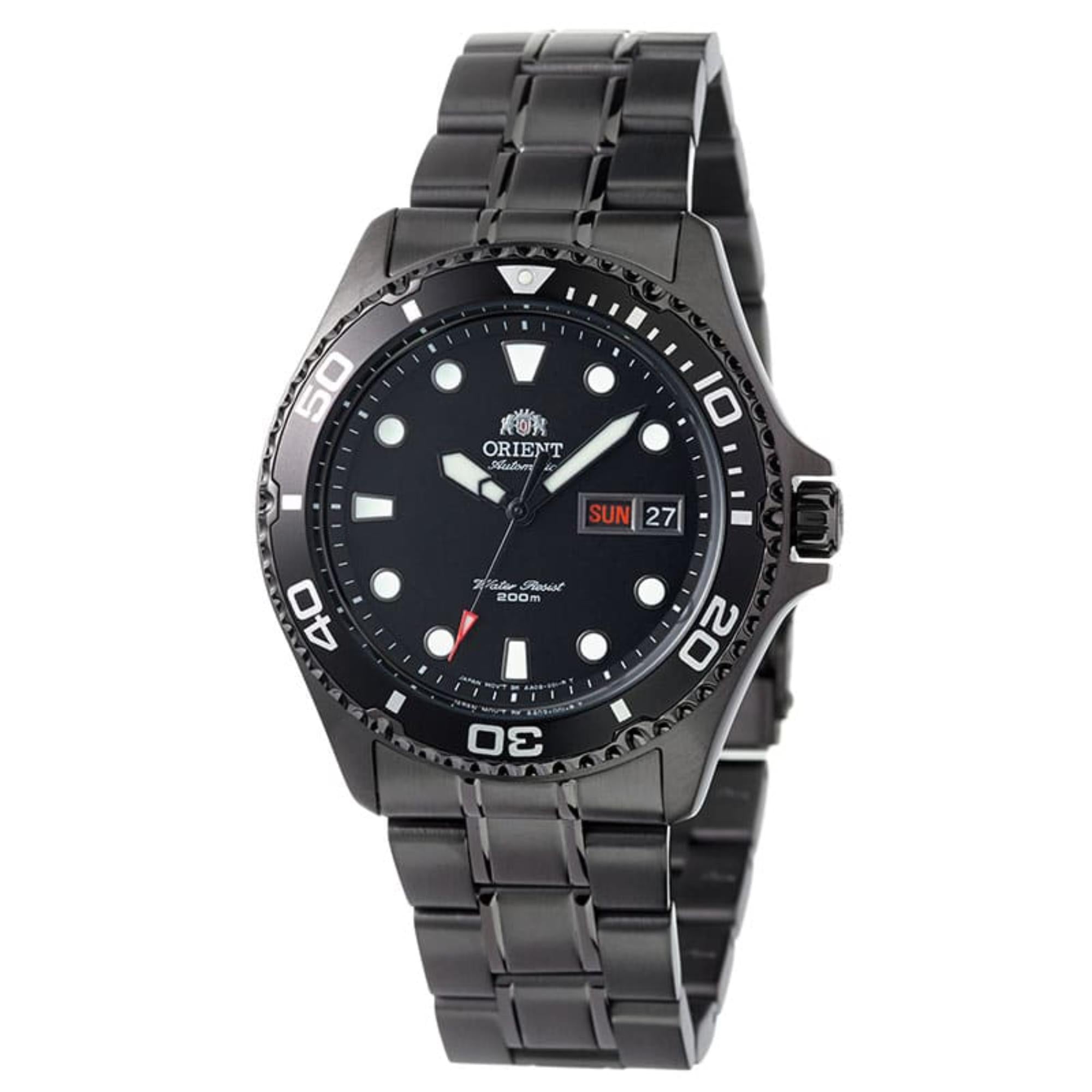 Orient Ray Raven II 41.5mm Black Dial Steel Mens Automatic Watch TAA02003B9