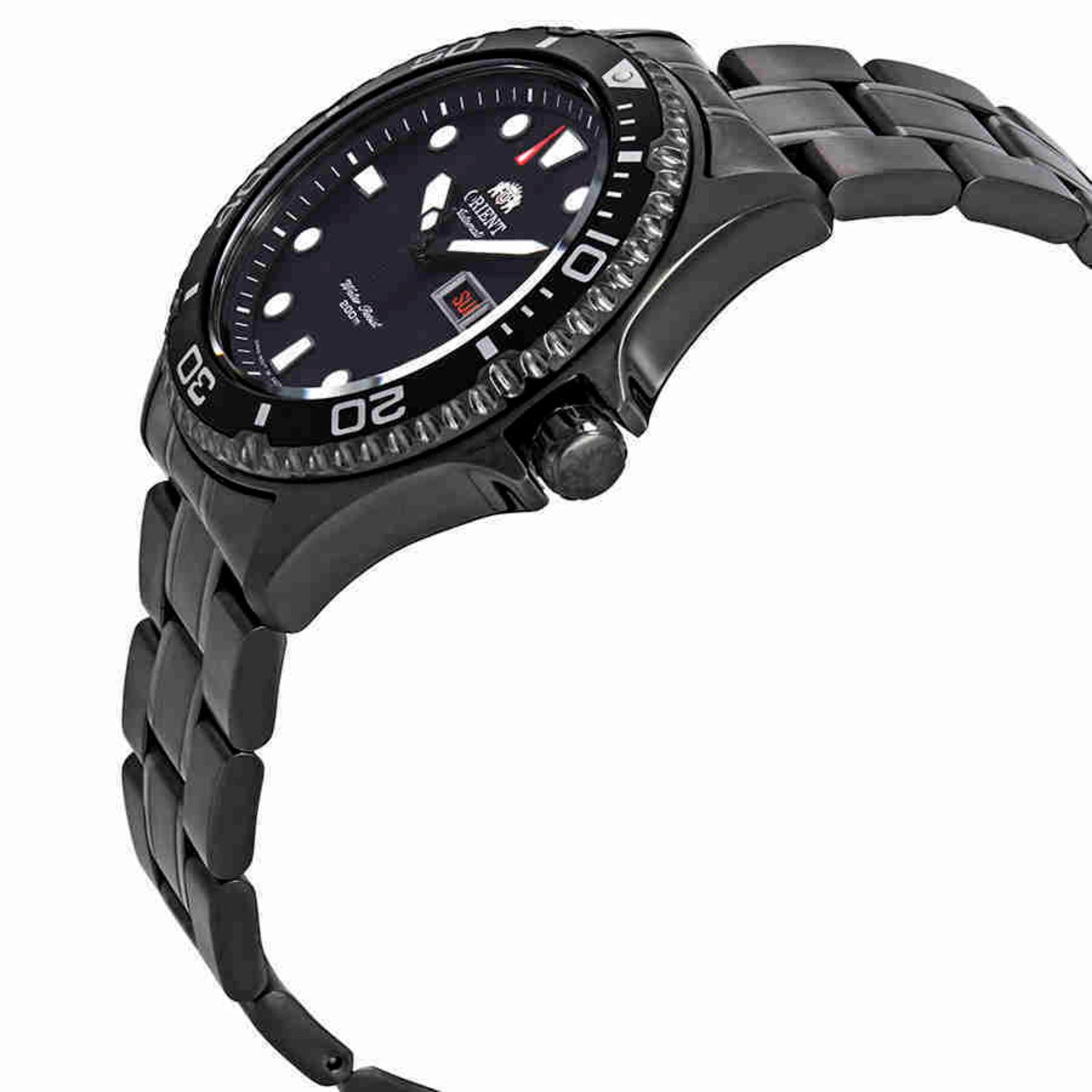 Orient Ray Raven II 41.5mm Black Dial Steel Mens Automatic Watch TAA02003B9