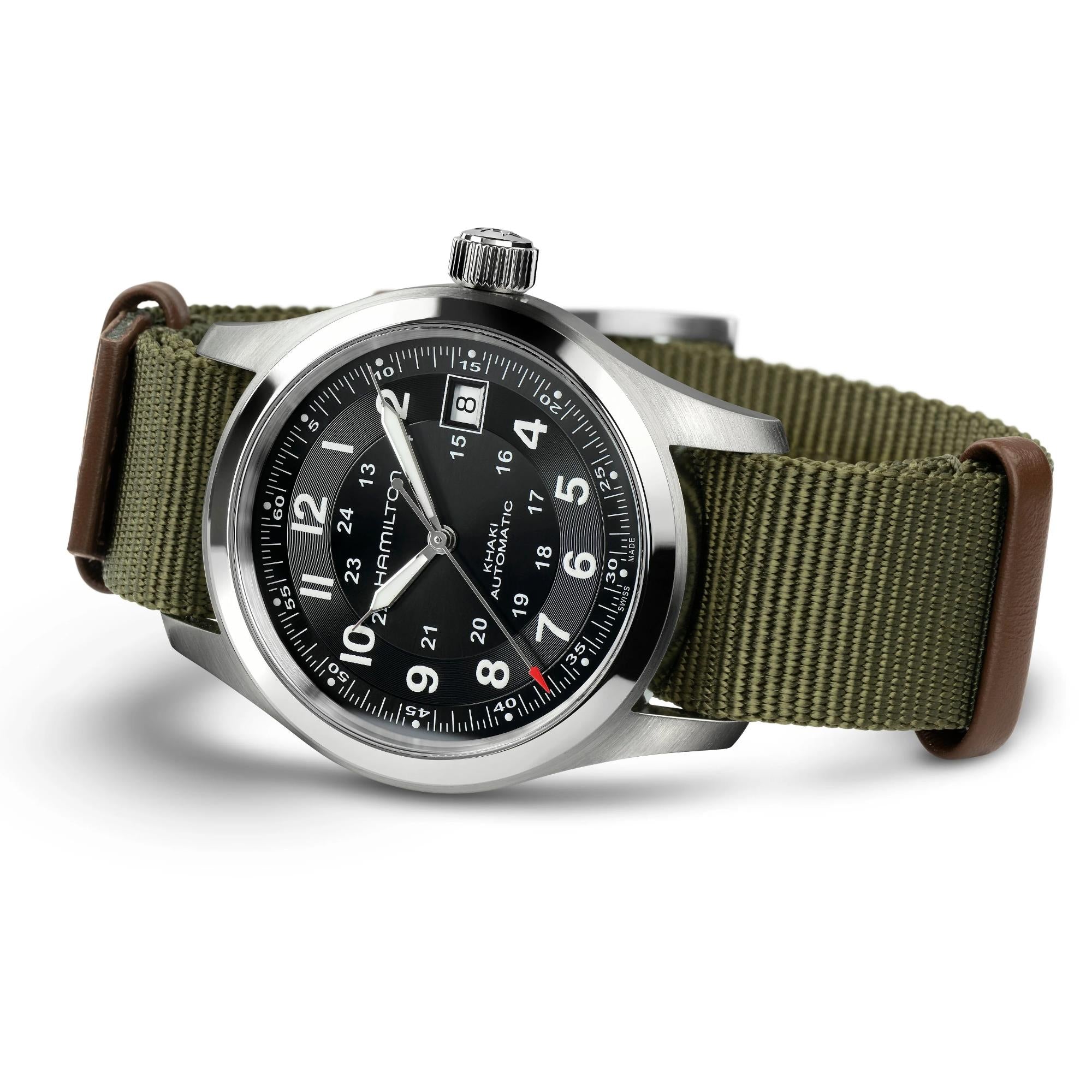 Hamilton Khaki Field 38mm Call of Duty Sonderedition Schwarz Zifferblatt NATO Herren Automatik Uhr H70475930
