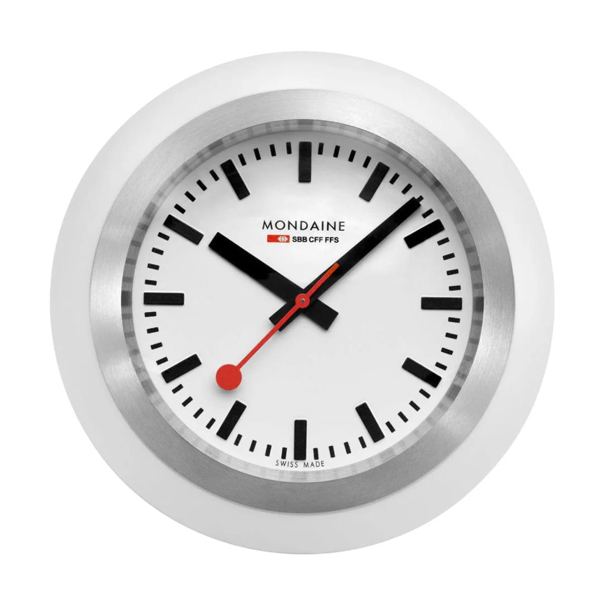 Mondaine White Table Globe Clock Quartz White Dial A660.30335.16SBA