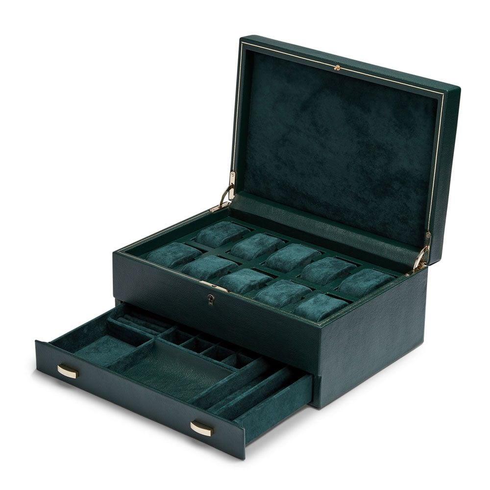 WOLF British Racing 10-teiliges Uhrenbox mit Stauraum 792841
