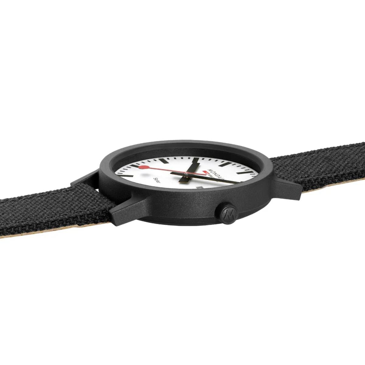 Mondaine Essence Solar White Dial Nylon Textile Strap Unisex Watch MS1.41910.LB