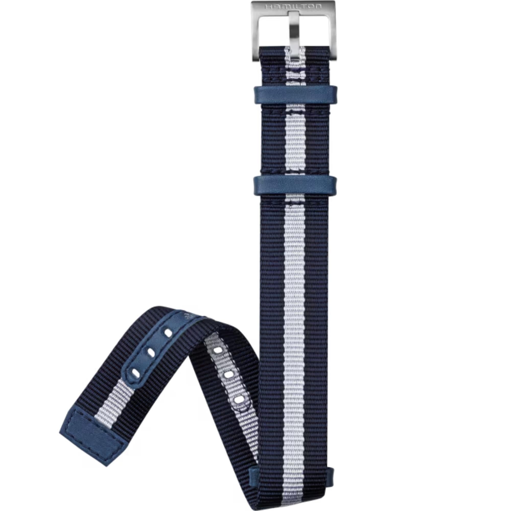 Hamilton Khaki Field Blue and White NATO Strap H690682101