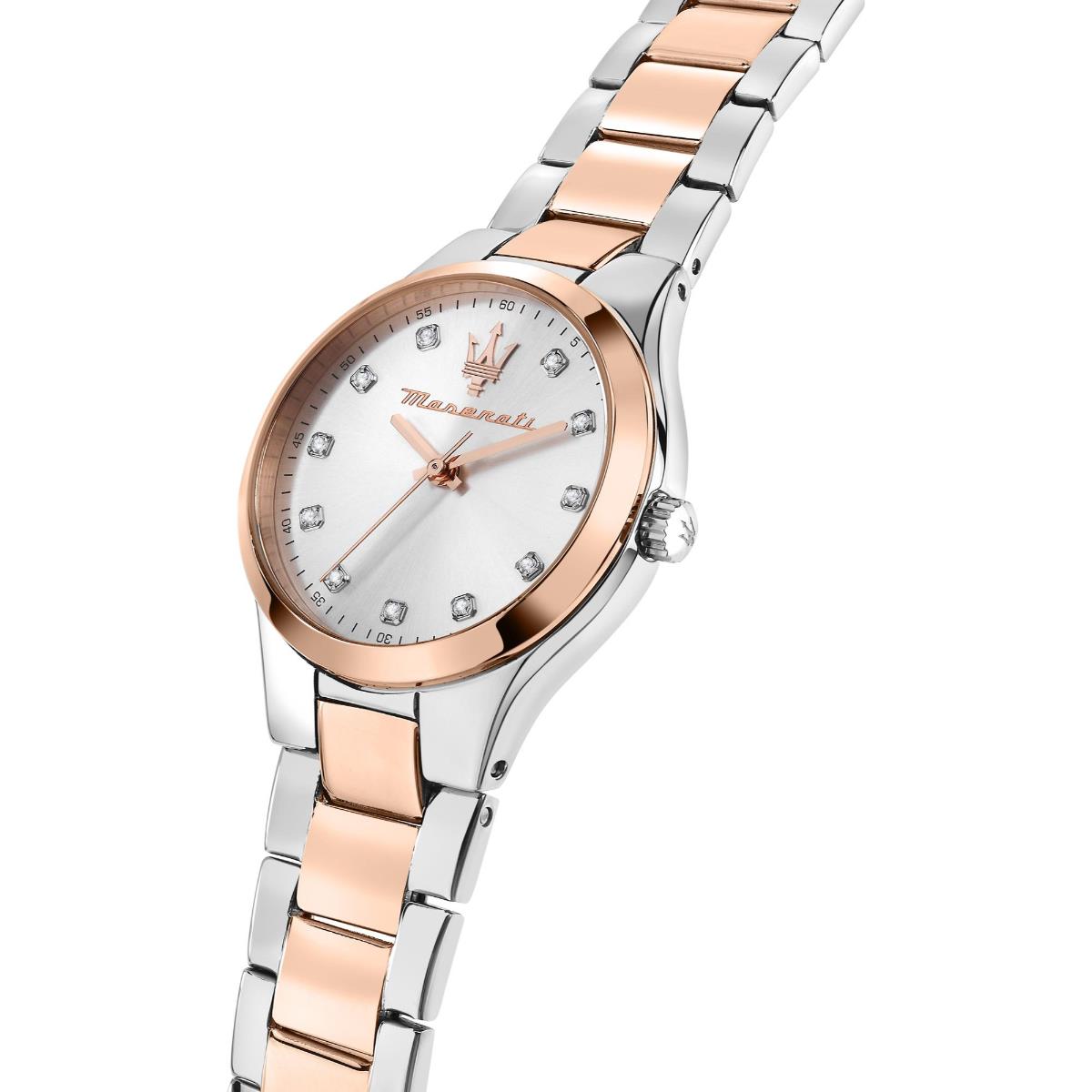 Maserati Attrazione Quarz Zifferblatt aus Perlmutt Stahlarmband Damen Uhr R8853151502
