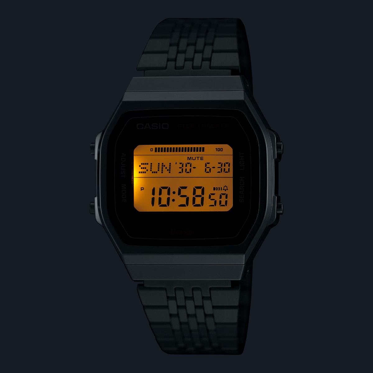 Casio Vintage Quarz Digital Stahlarmband Uhr ABL-100WE-1AEF