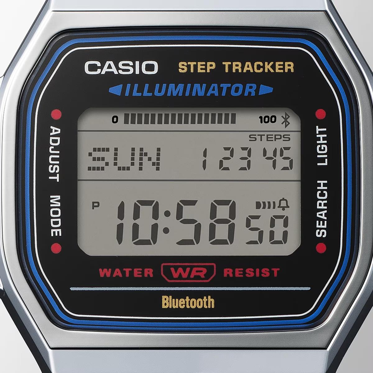 Casio Vintage Quarz Digital Stahlarmband Uhr ABL-100WE-1AEF