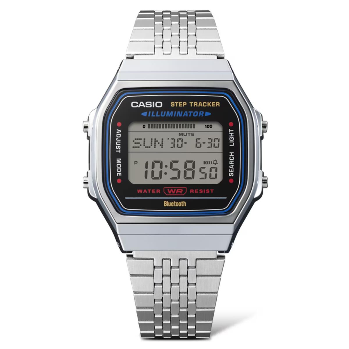 Casio Vintage Quarz Digital Stahlarmband Uhr ABL-100WE-1AEF