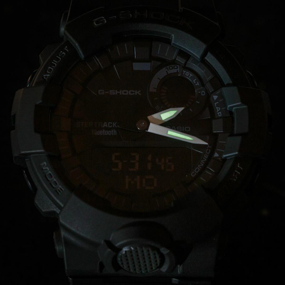 Casio G-Shock Bluetooth Digi-Analogue Black Dial Resin Strap Men's Watch GBA-800-1AER