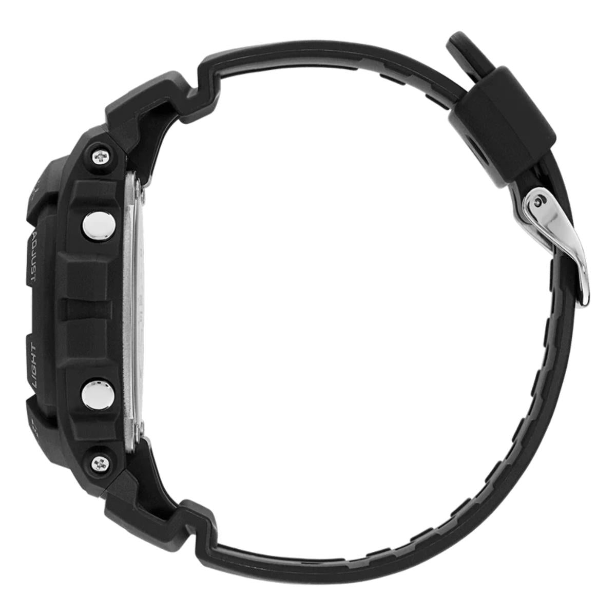 Casio G-Shock Digi-Analog Schwarzes Zifferblatt Kunststoffarmband Herren Uhr G-100-1BVMUR