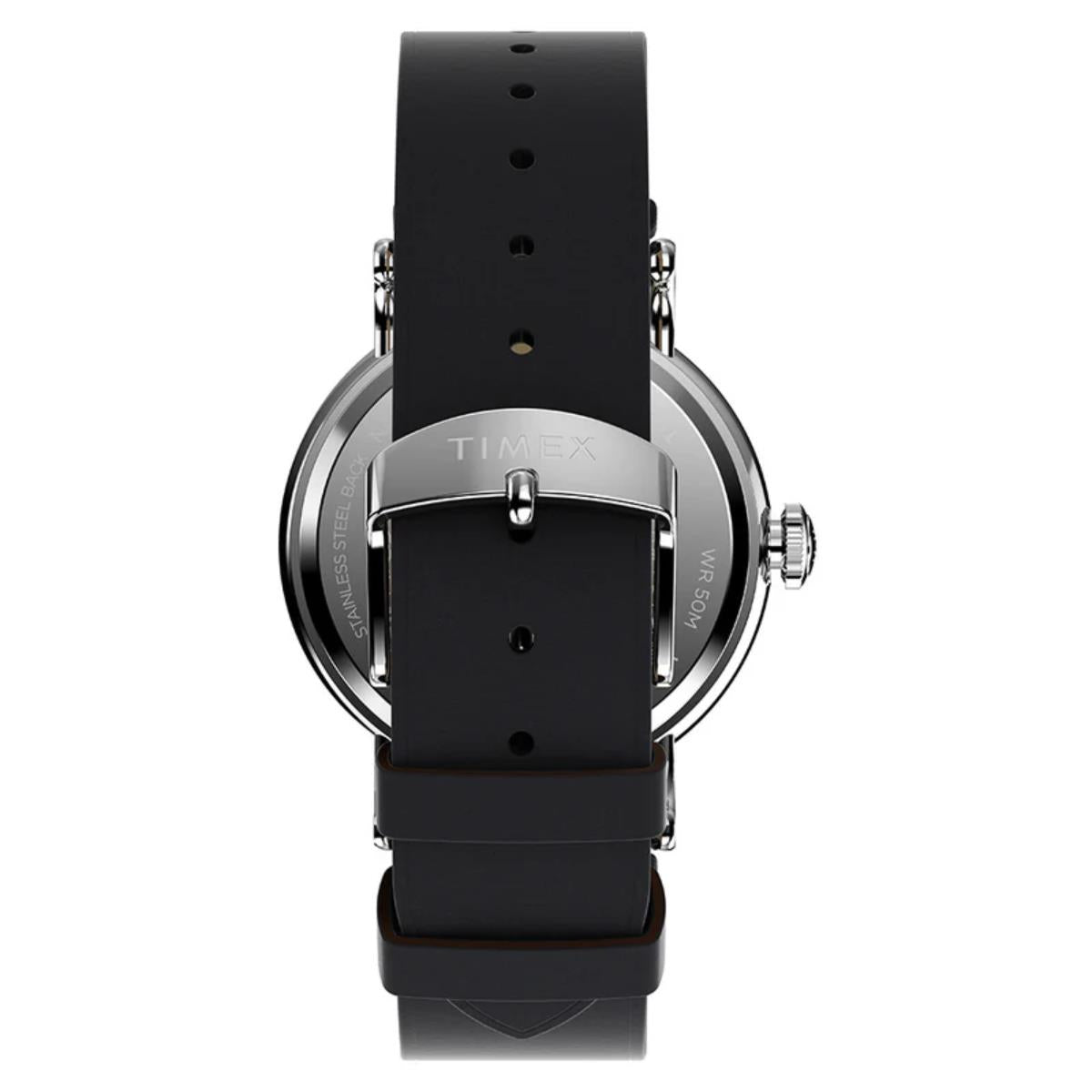 Timex Waterbury 40mm Black Dial Leather Mens Quartz Watch TW2W20200