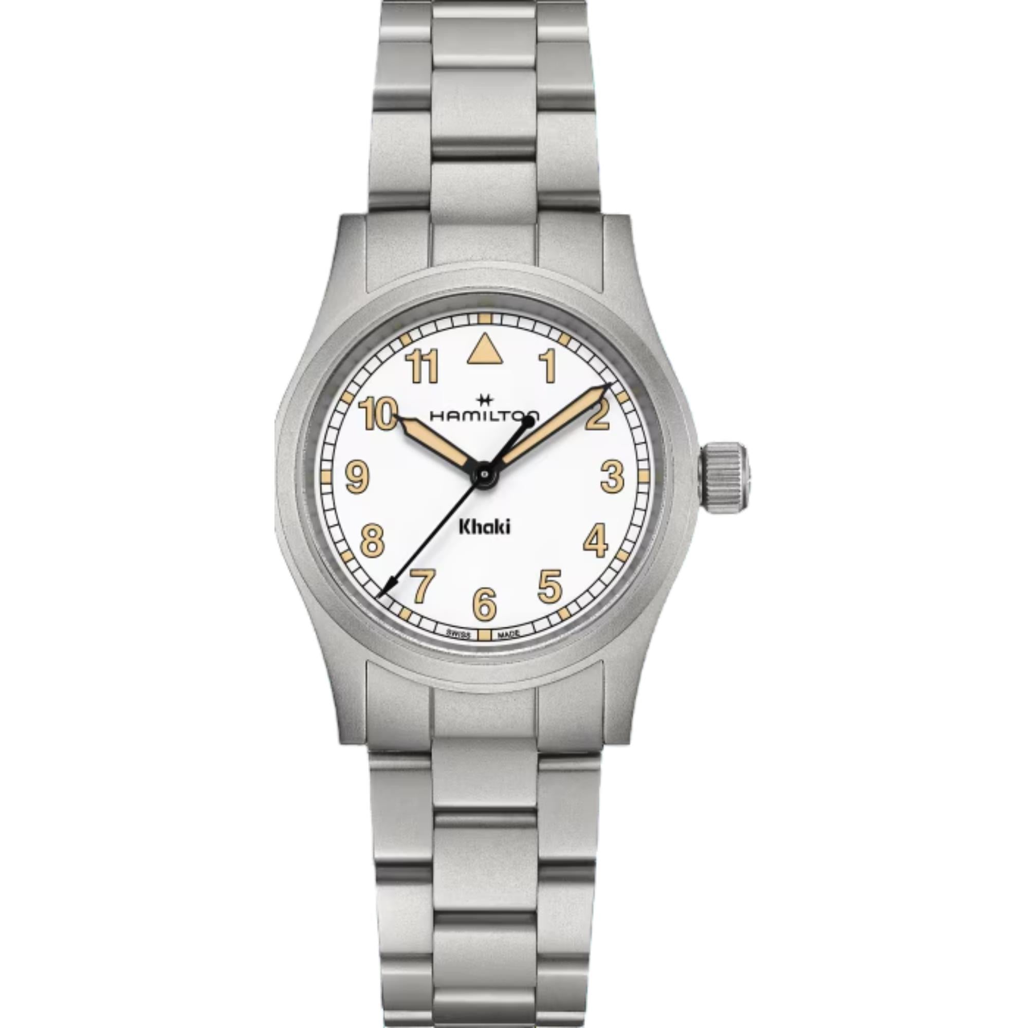 Hamilton Khaki Field 33mm White Dial Ladies Quartz watch H69301110 front view