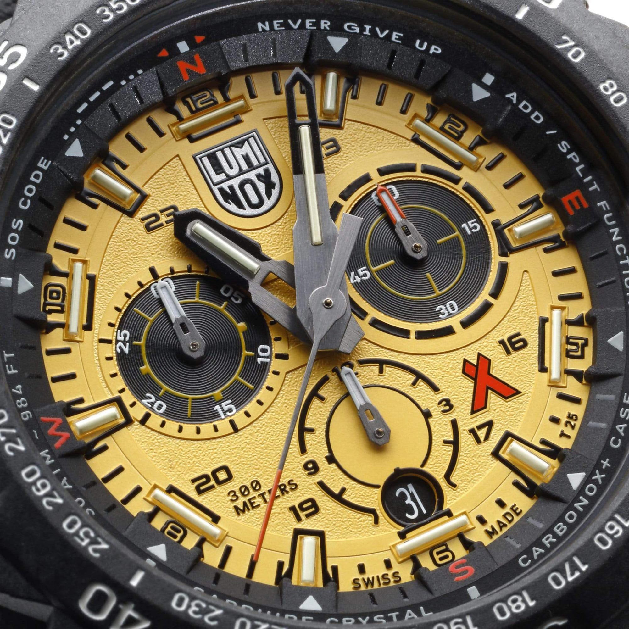 Luminox Bear Grylls Survival Gelbes Zifferblatt Gummi Armband Herren Uhr XB.3745