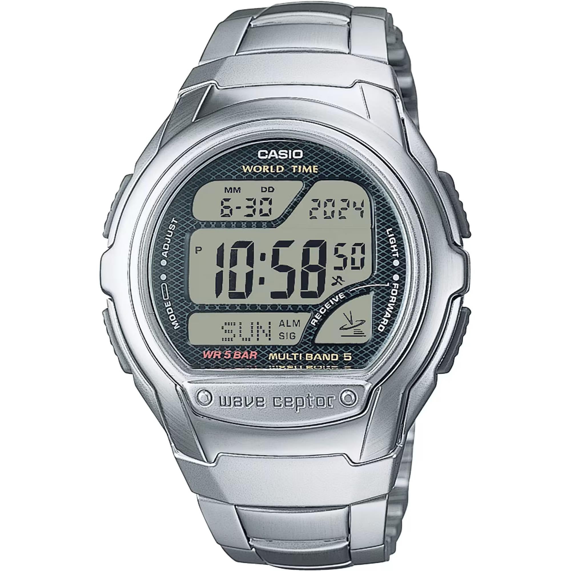 Casio Radio Controlled Digital Steel Strap Men's Watch WV-58RD-1AEF