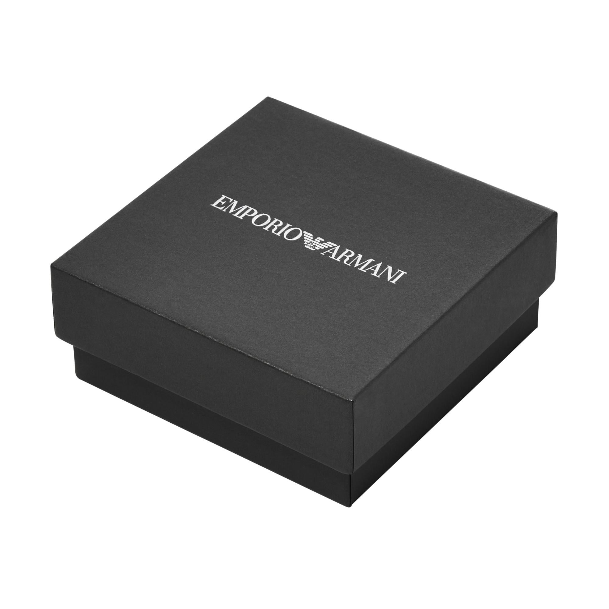 Emporio Armani Eagle Logo Stainless Steel ID Silver Tone Men's Bracelet EGS3126040