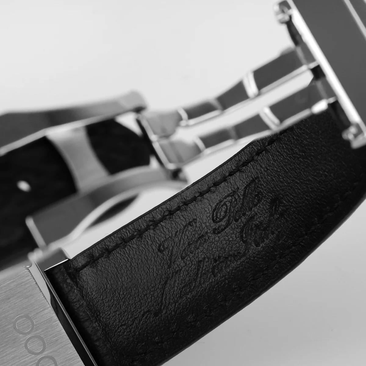 Out Of Order Forma Venti Jumphour Automatic Lacquered Black Dial Leather Strap Watch F20BLK.316