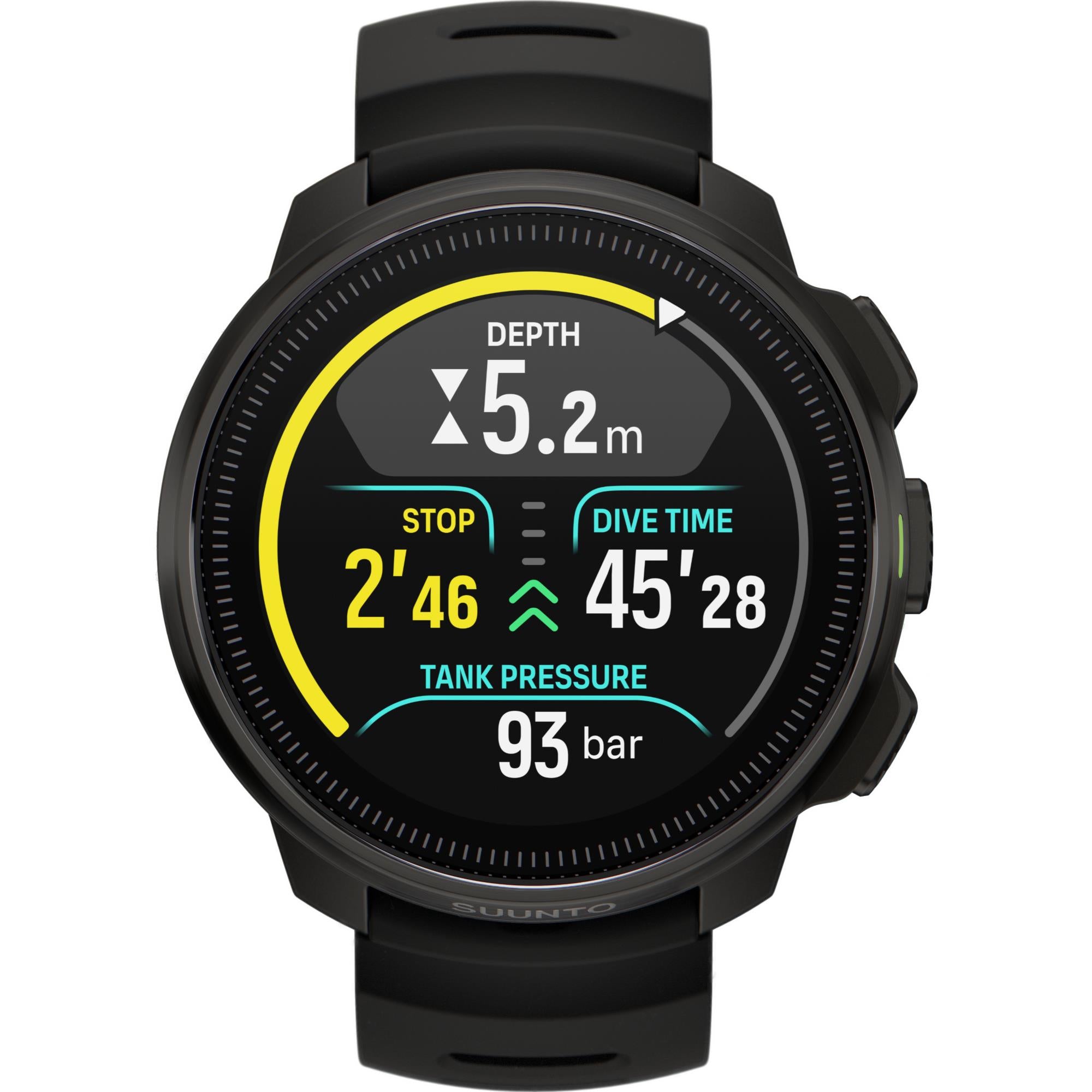 Suunto Ocean All Black Digital Silicone Strap Smart Dive Watch SS050982000