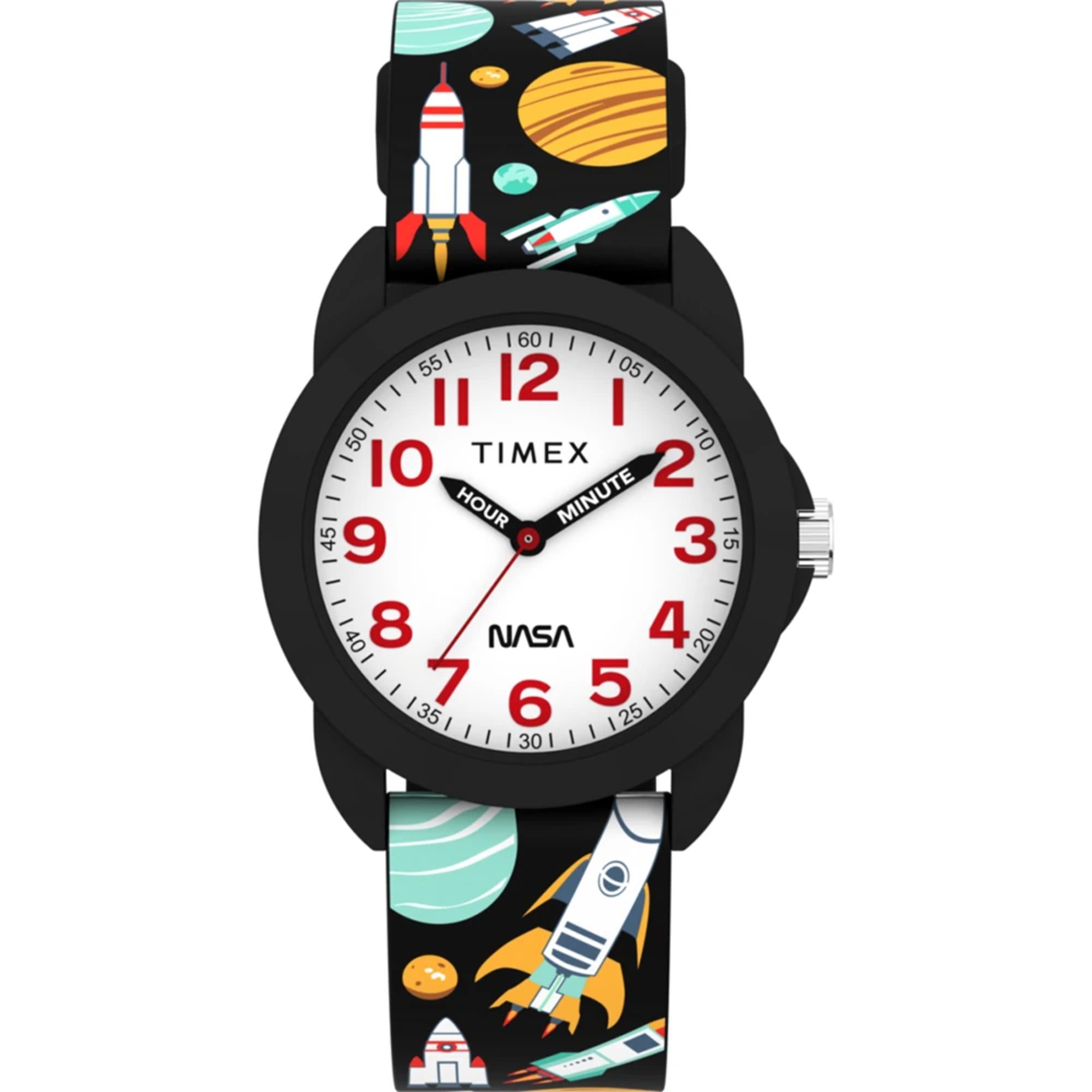 Timex Kids Time Teacher Quartz White Dial Silicone Strap Kids Watch TW2Y59800