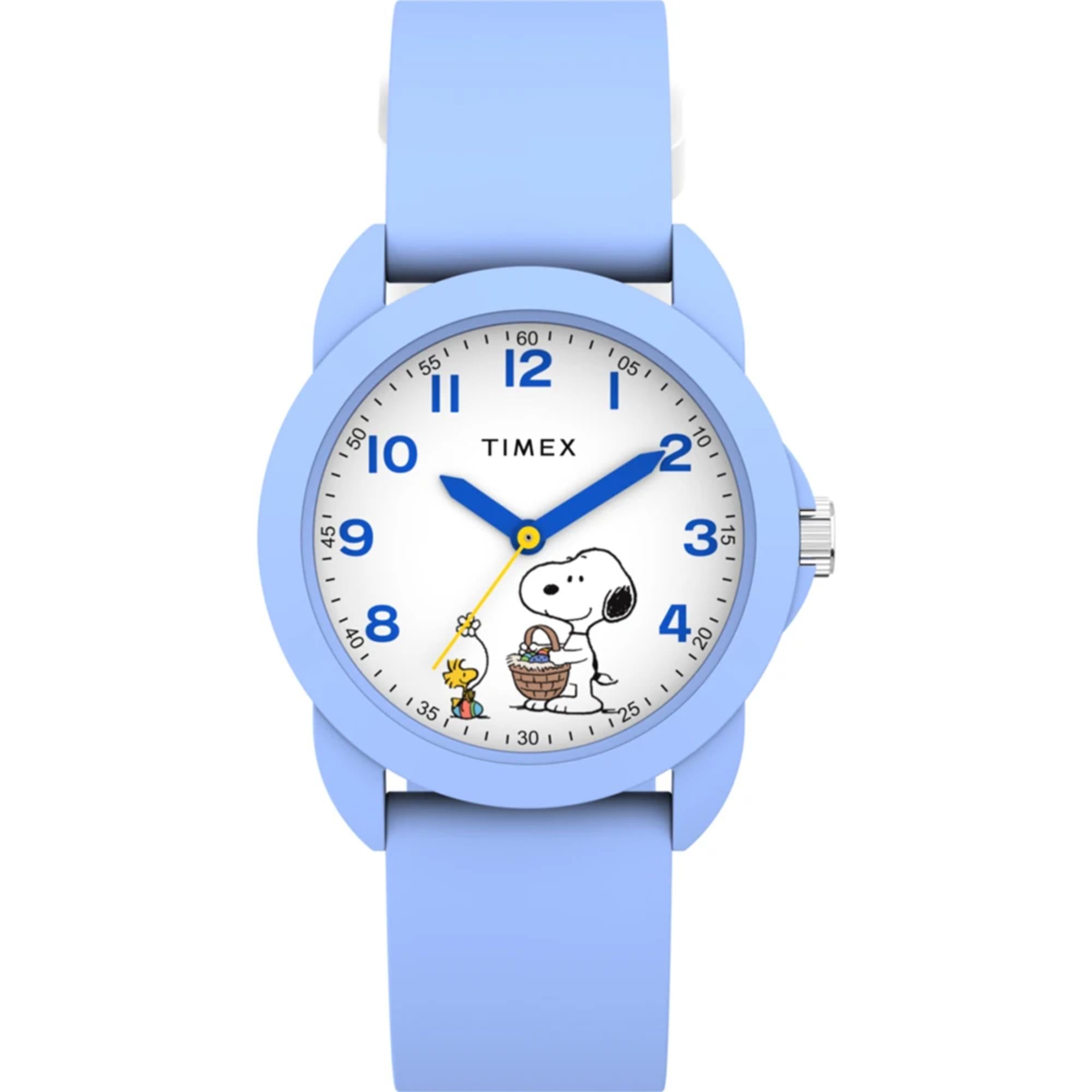 Timex x Peanuts Spring Quartz White Dial Silicone Strap Watch TW2Y51100