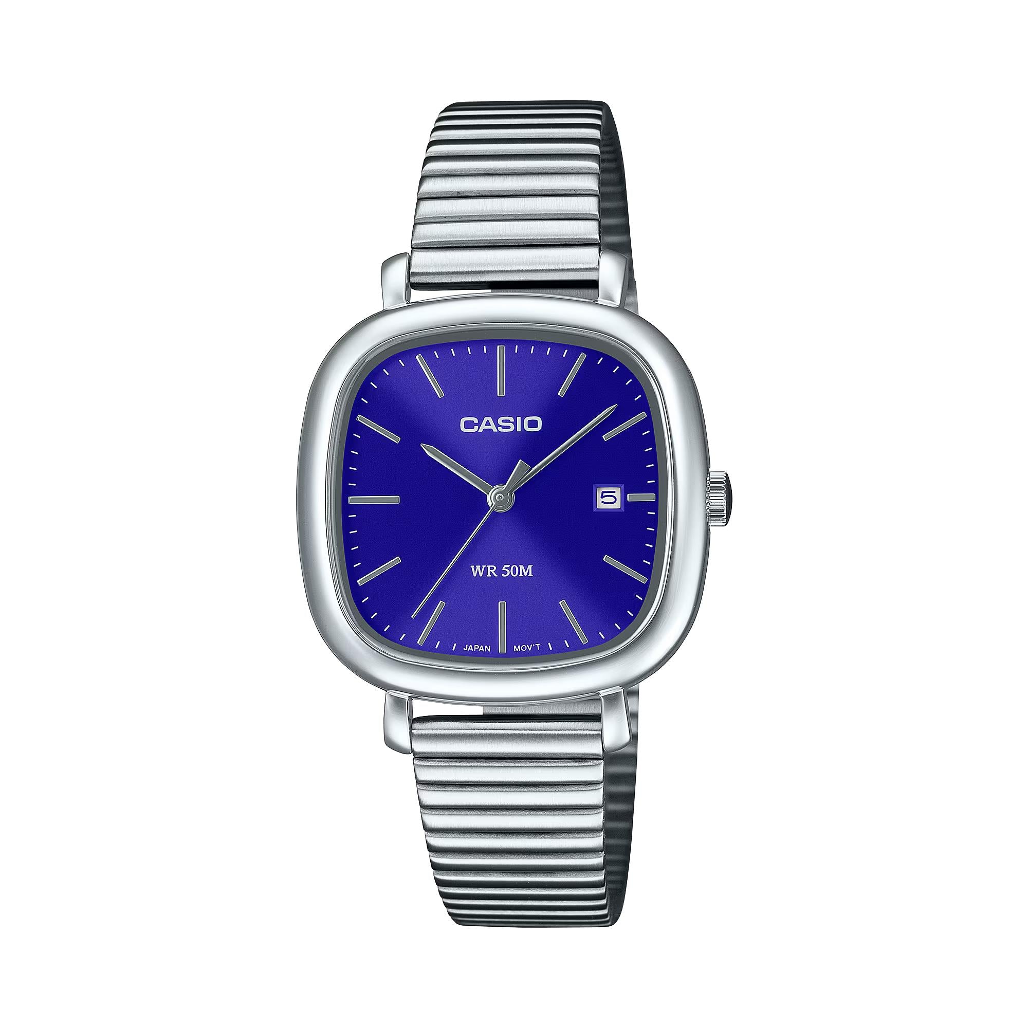 Casio Timeless Quartz Blue Dial Steel Strap Women's Watch LTP-B166D-2AVEF