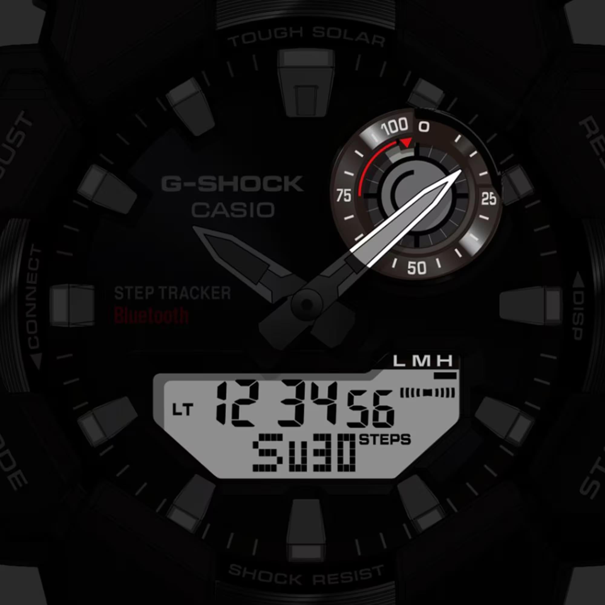 Casio G-Shock Solar Bluetooth Grüne Digi-Analoge Harzarmband Herren Uhr GA-B010-3AER