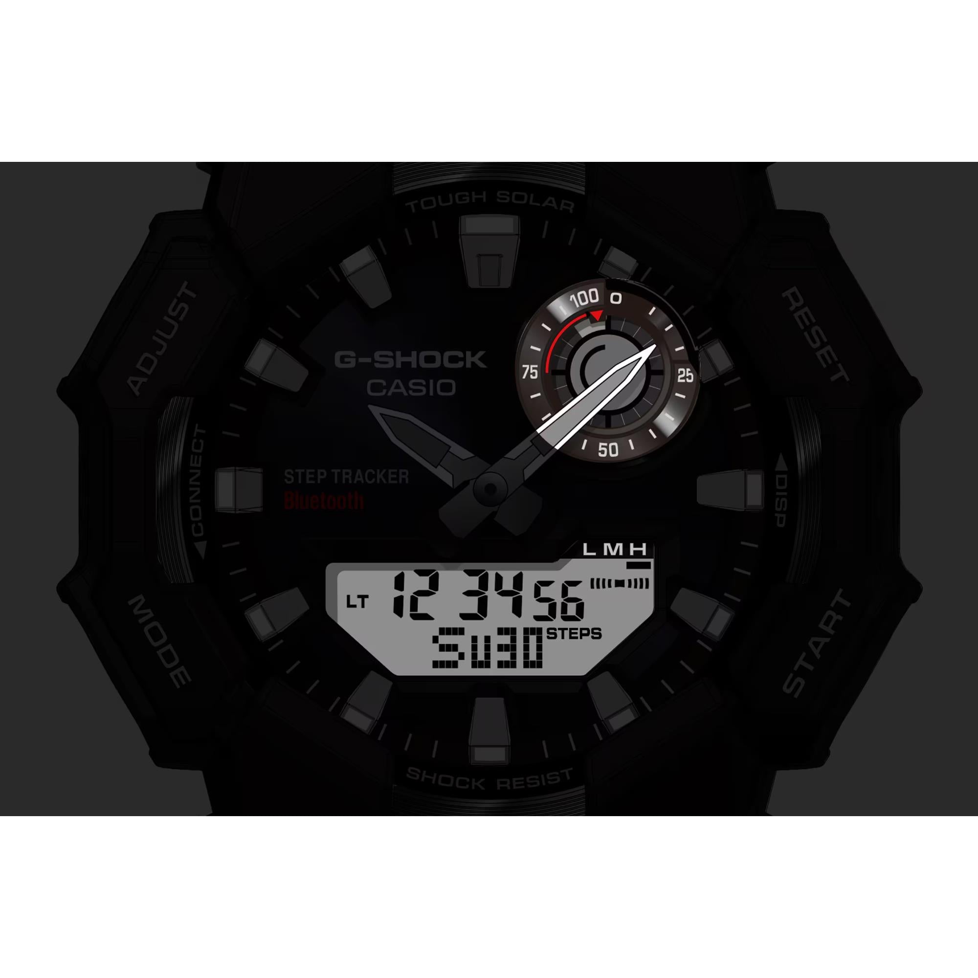 Casio G-Shock Solar Bluetooth Grüne Digi-Analoge Harzarmband Herren Uhr GA-B010-3AER
