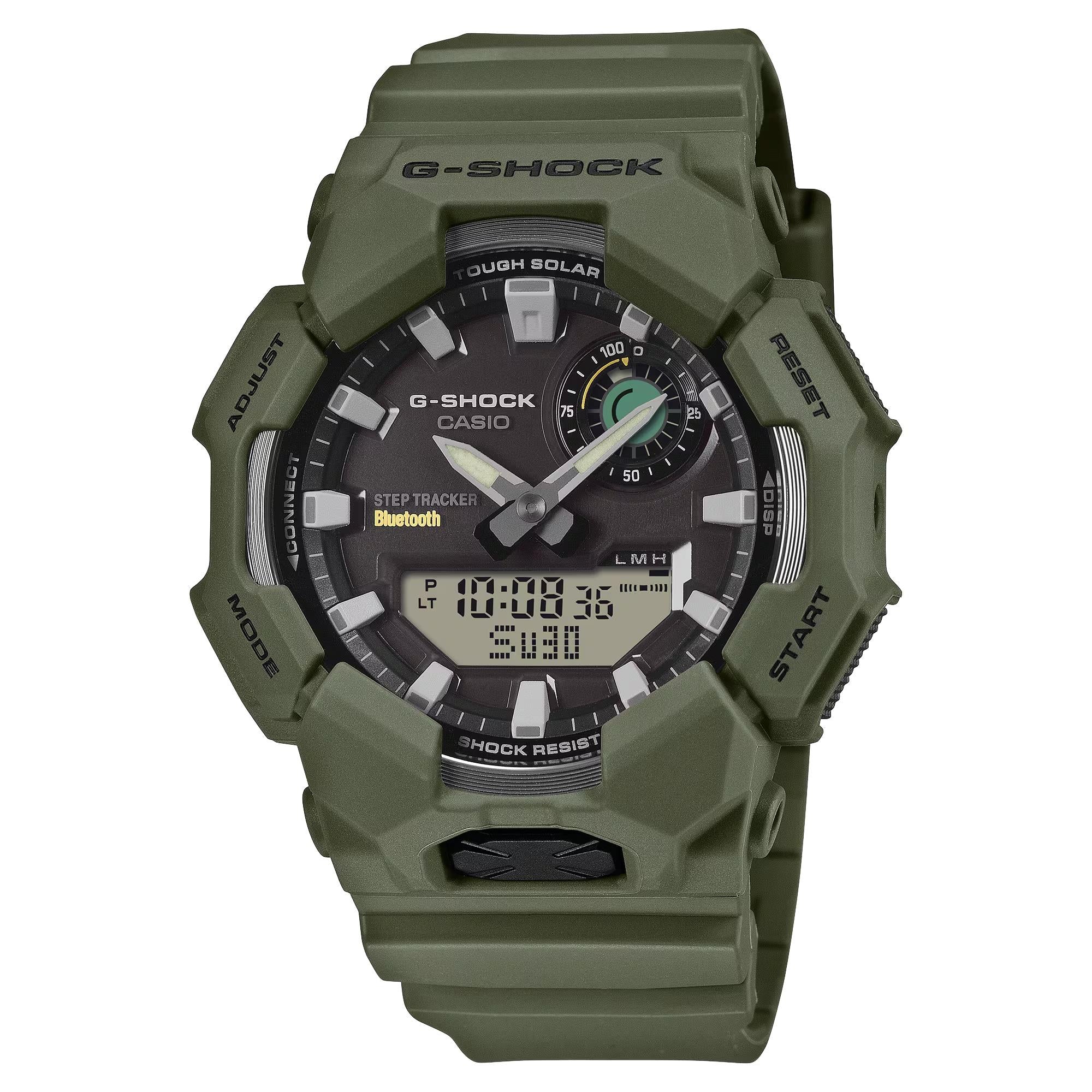 Casio G-Shock Solar Bluetooth Grüne Digi-Analoge Harzarmband Herren Uhr GA-B010-3AER