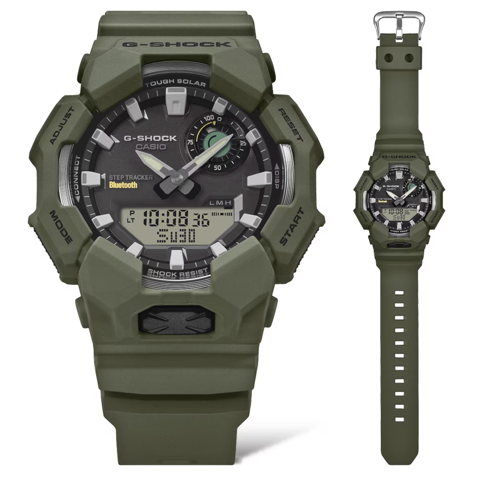 Casio G-Shock Solar Bluetooth Grüne Digi-Analoge Harzarmband Herren Uhr GA-B010-3AER