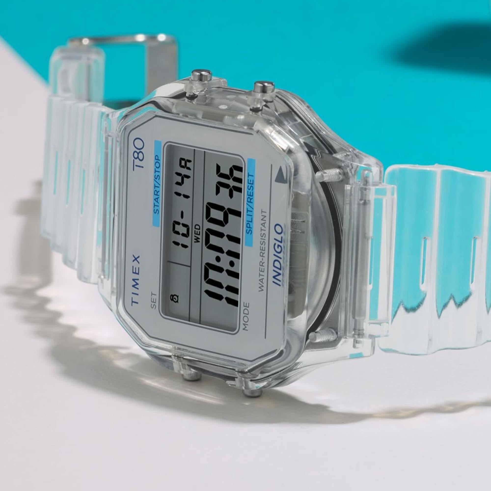 Timex T80 Digitale Translucente Armband Damen Uhr TW2Y36400