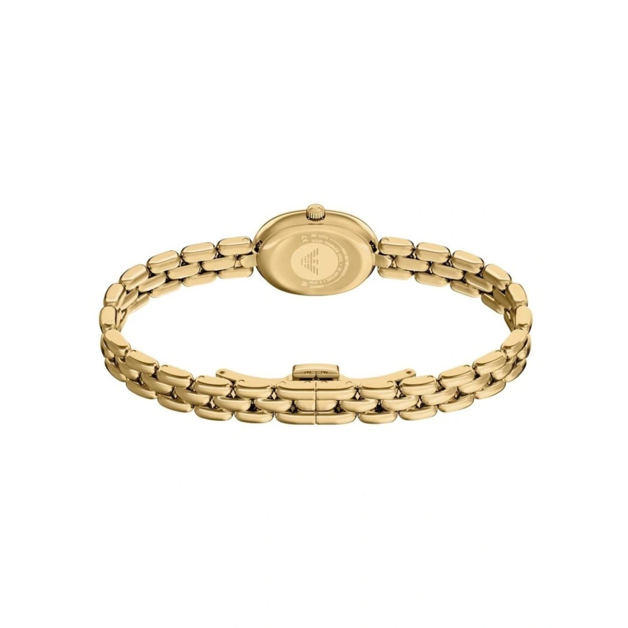 Emporio Armani Sinfonia 24mm weiße Zifferblatt Stahl Damen Quarz Uhr AR11721