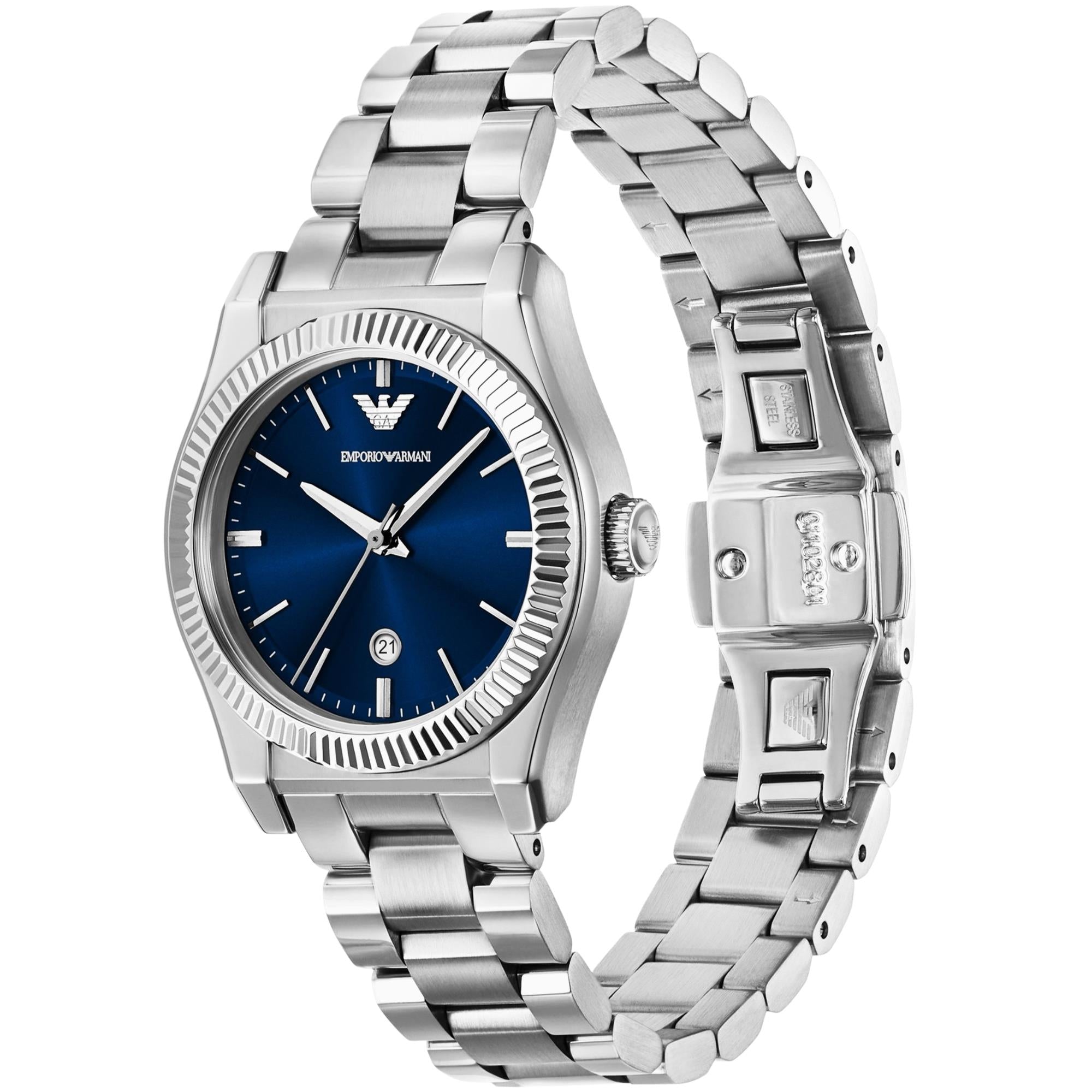 Emporio Armani Federica 32mm Blue Dial Steel Ladies Quartz Watch AR11717