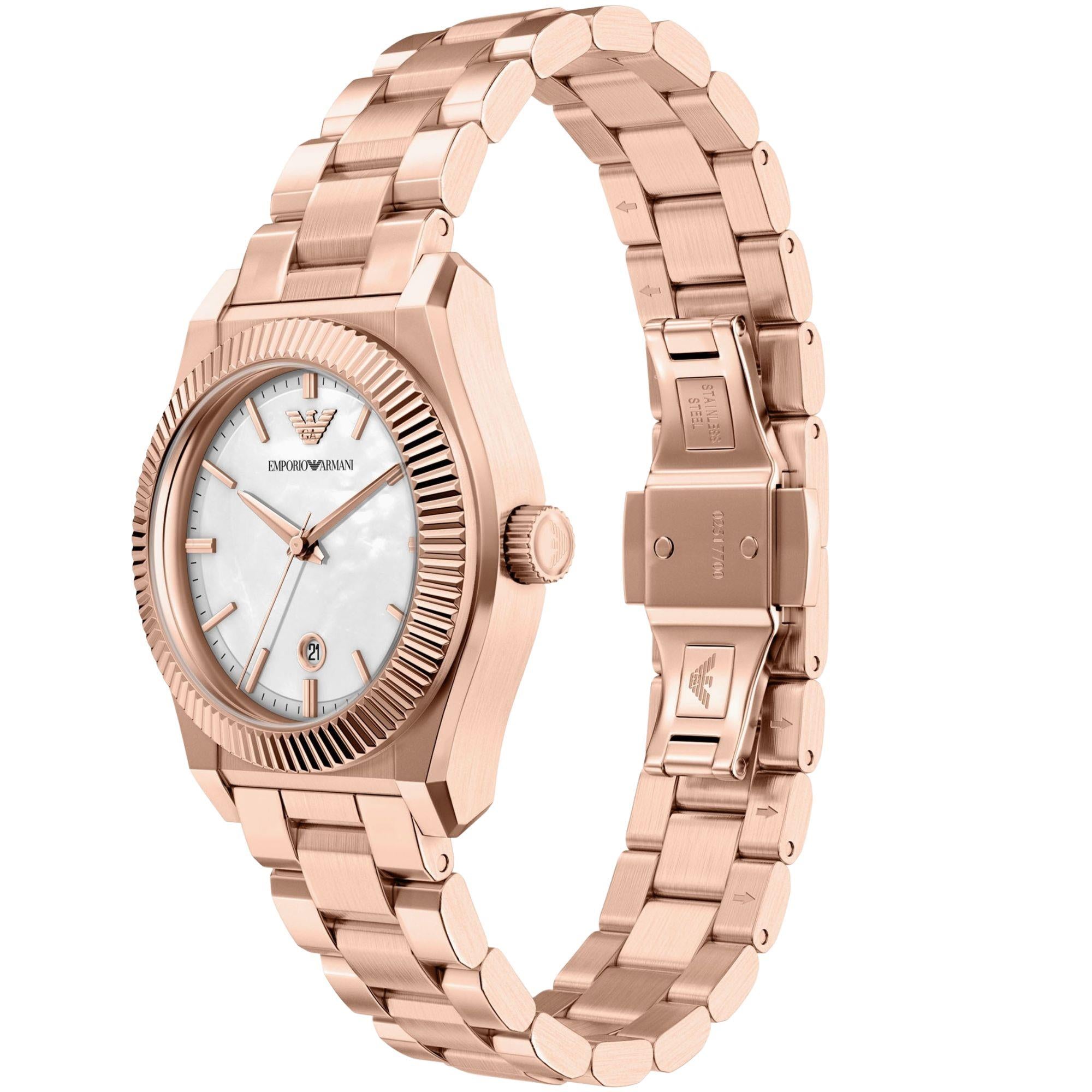 Emporio Armani Federica 32mm White Dial Steel Ladies Quartz Watch AR11762