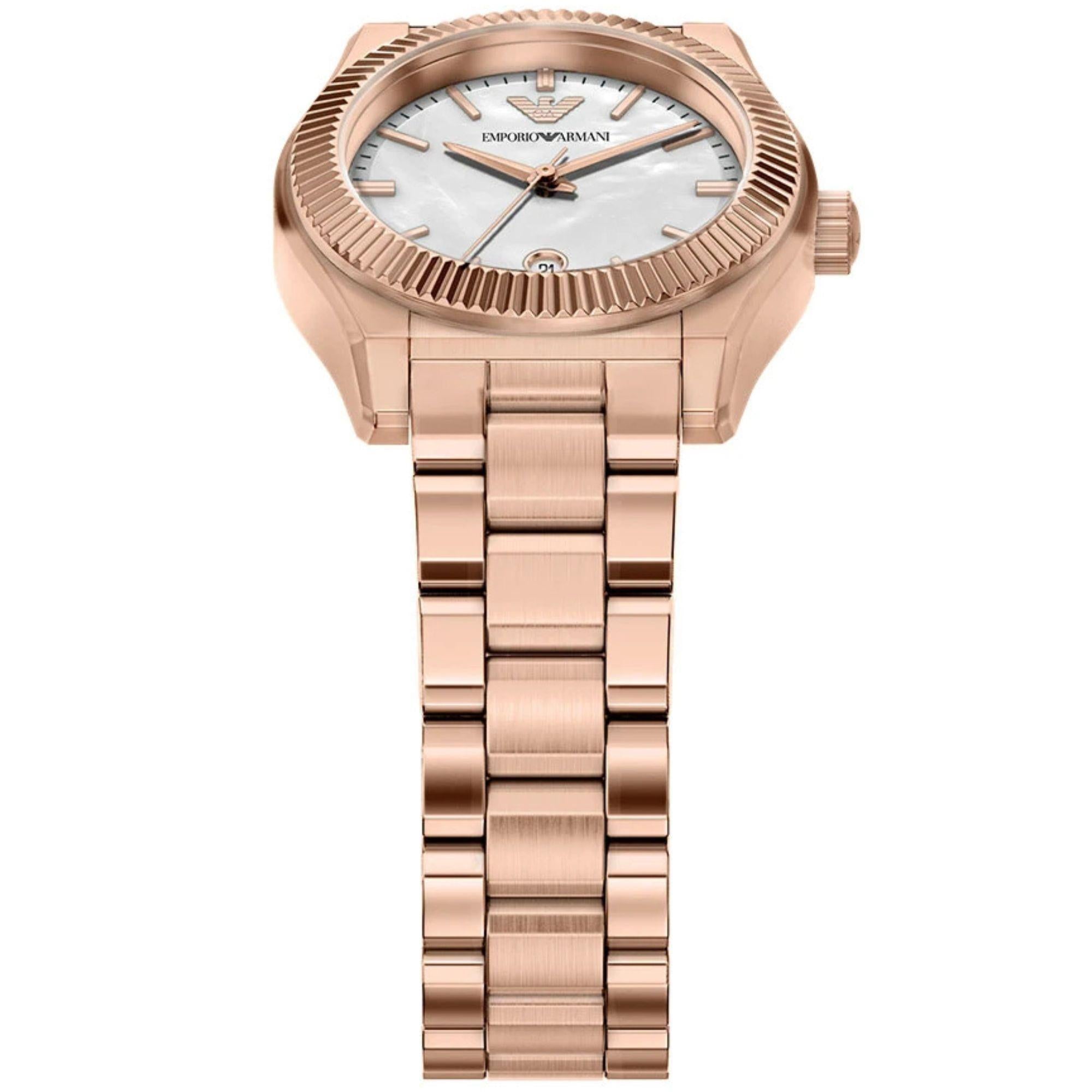 Emporio Armani Federica 32mm White Dial Steel Ladies Quartz Watch AR11762