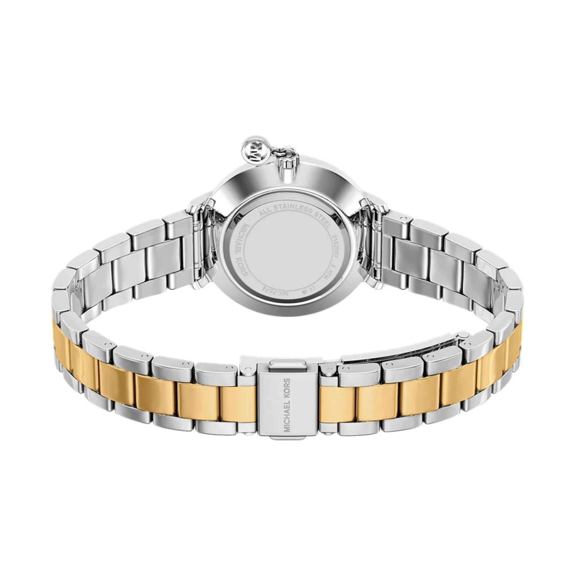Michael Kors Pyper 32mm Silbernes Zifferblatt Stahl Damen Quarz Uhr MK7574