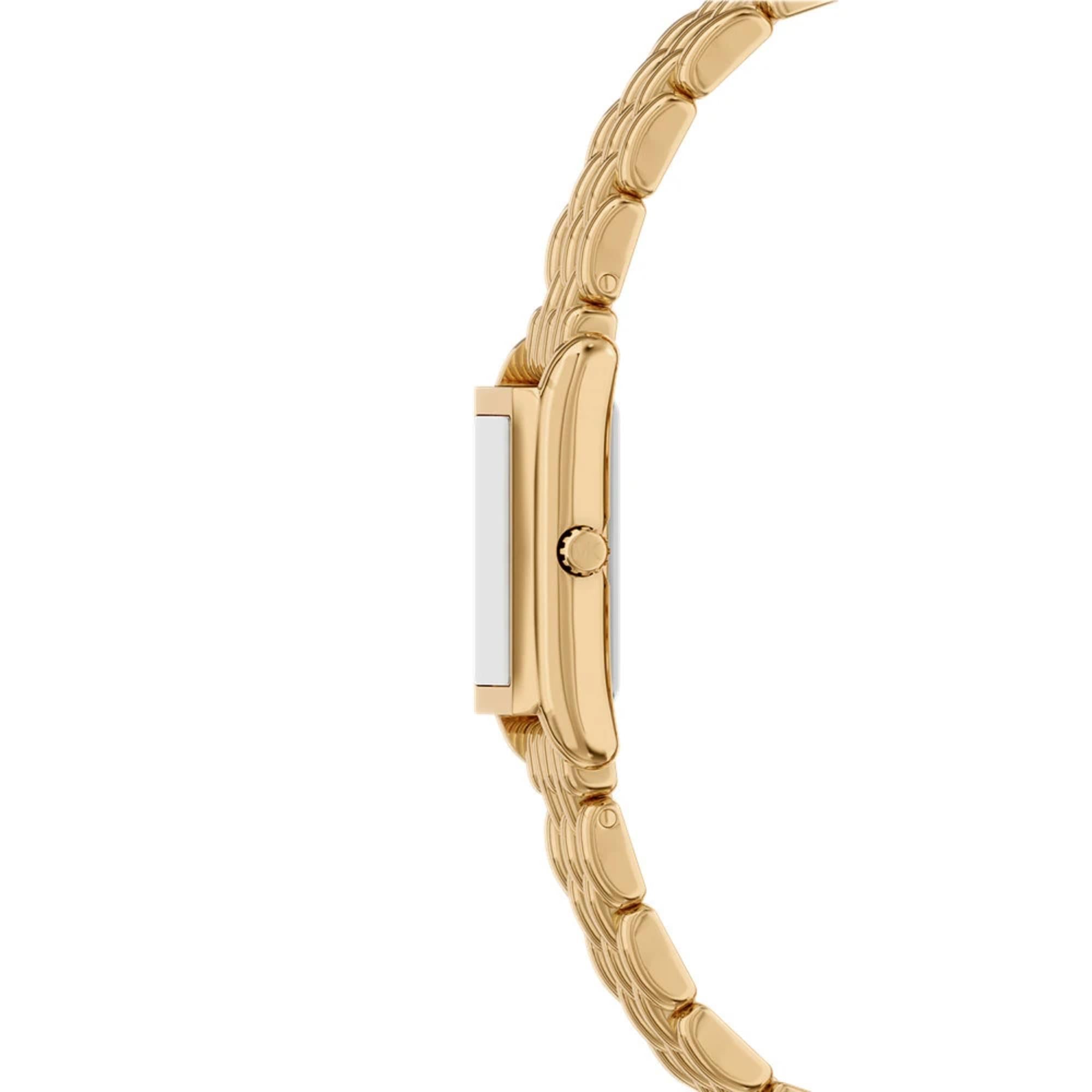 Michael Kors Petite Essex Goldenes Zifferblatt Stahlarmband Damen Uhr MK4997