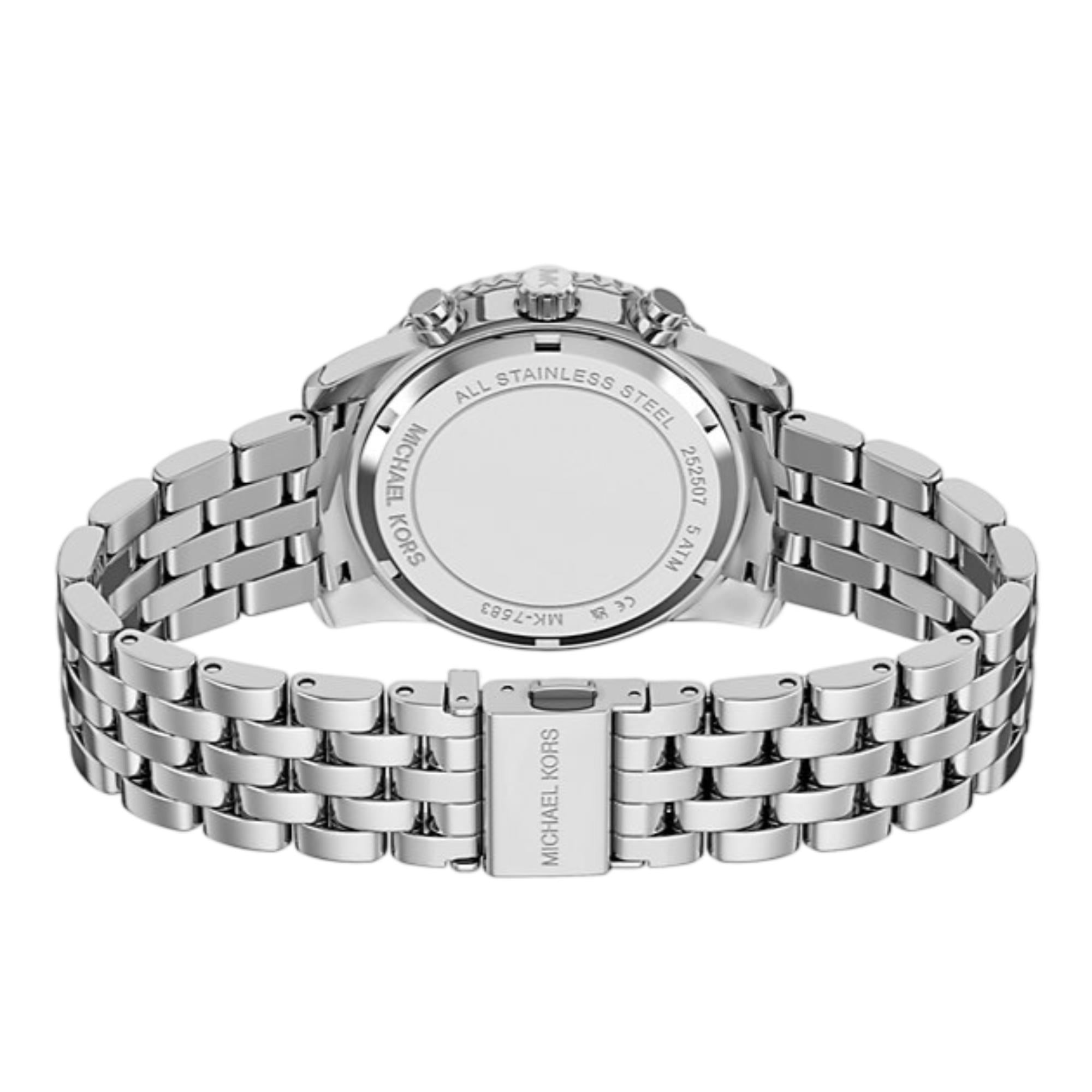 Michael Kors Bryant 35mm Chronograph Green Dial Steel Ladies Quartz Watch MK7583
