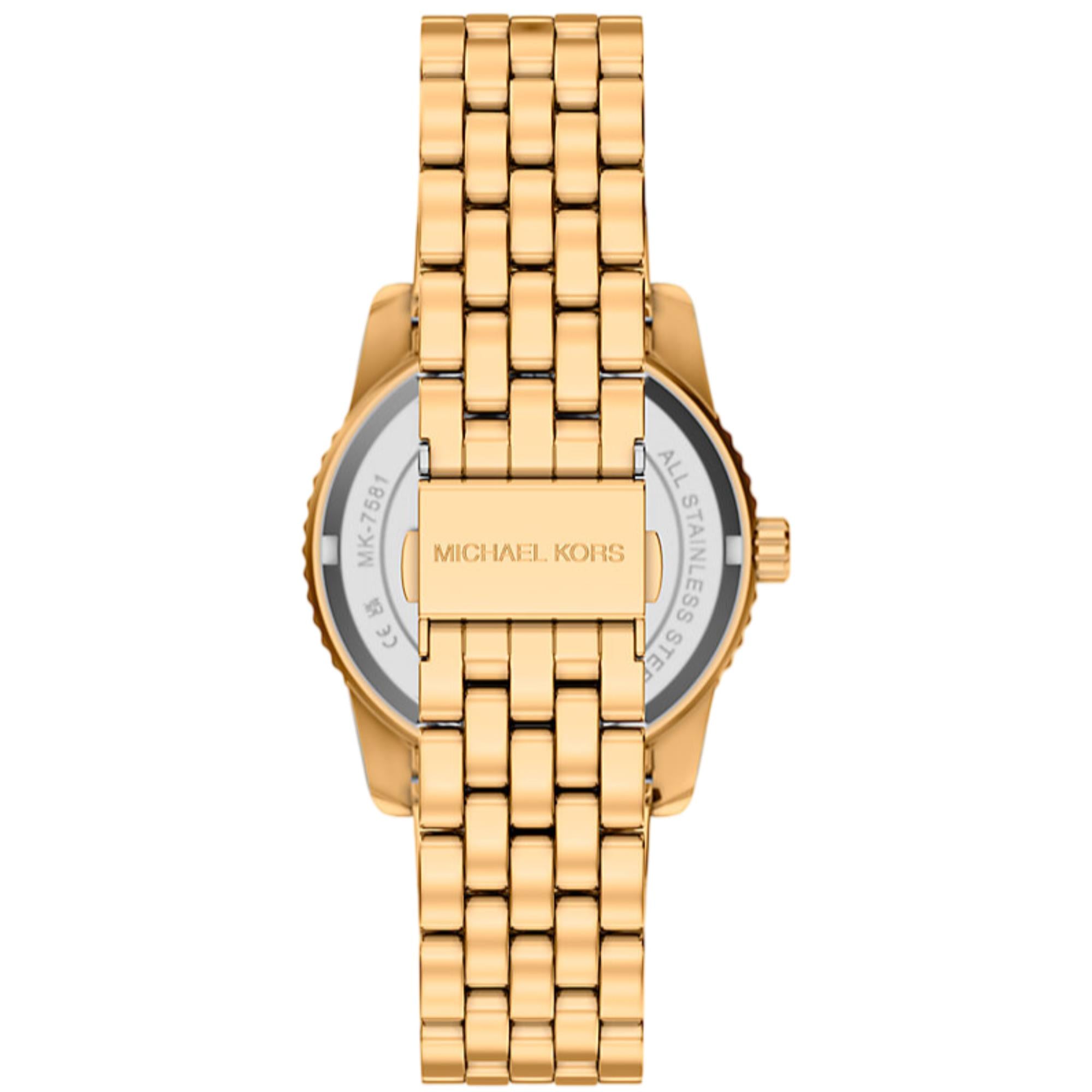 Michael Kors Bryant 35mm Brown Dial Steel Ladies Quartz Watch MK7581