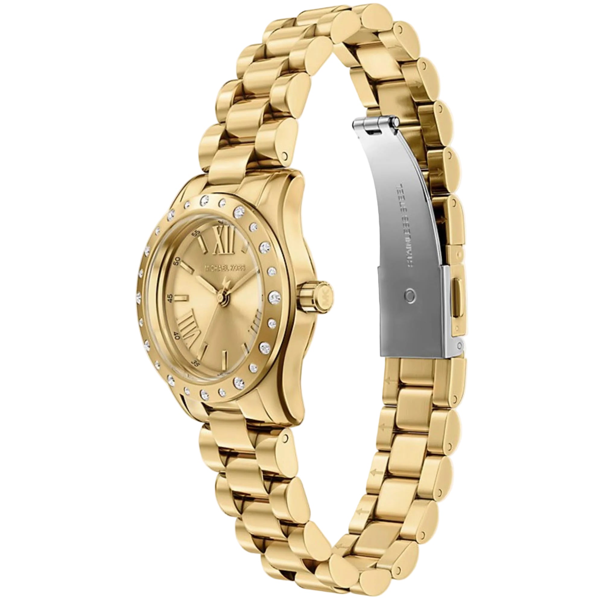 Michael Kors Lexington 26mm Gold Dial Steel Ladies Quartz Watch MK4992SET