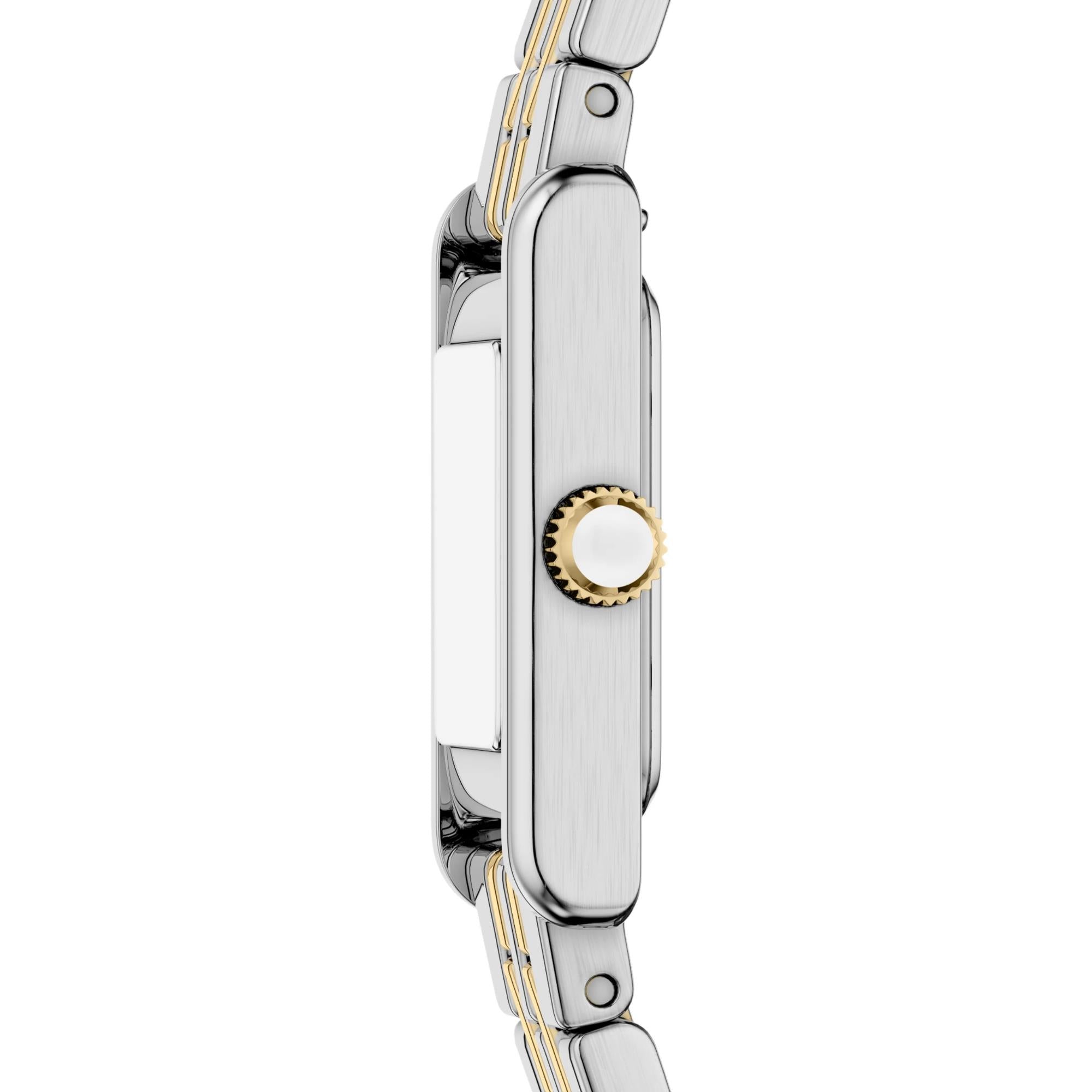 Emporio Armani Genni 19mm Weißes Perlmutt Zifferblatt Stahl Damen Quarz Uhr AR11763