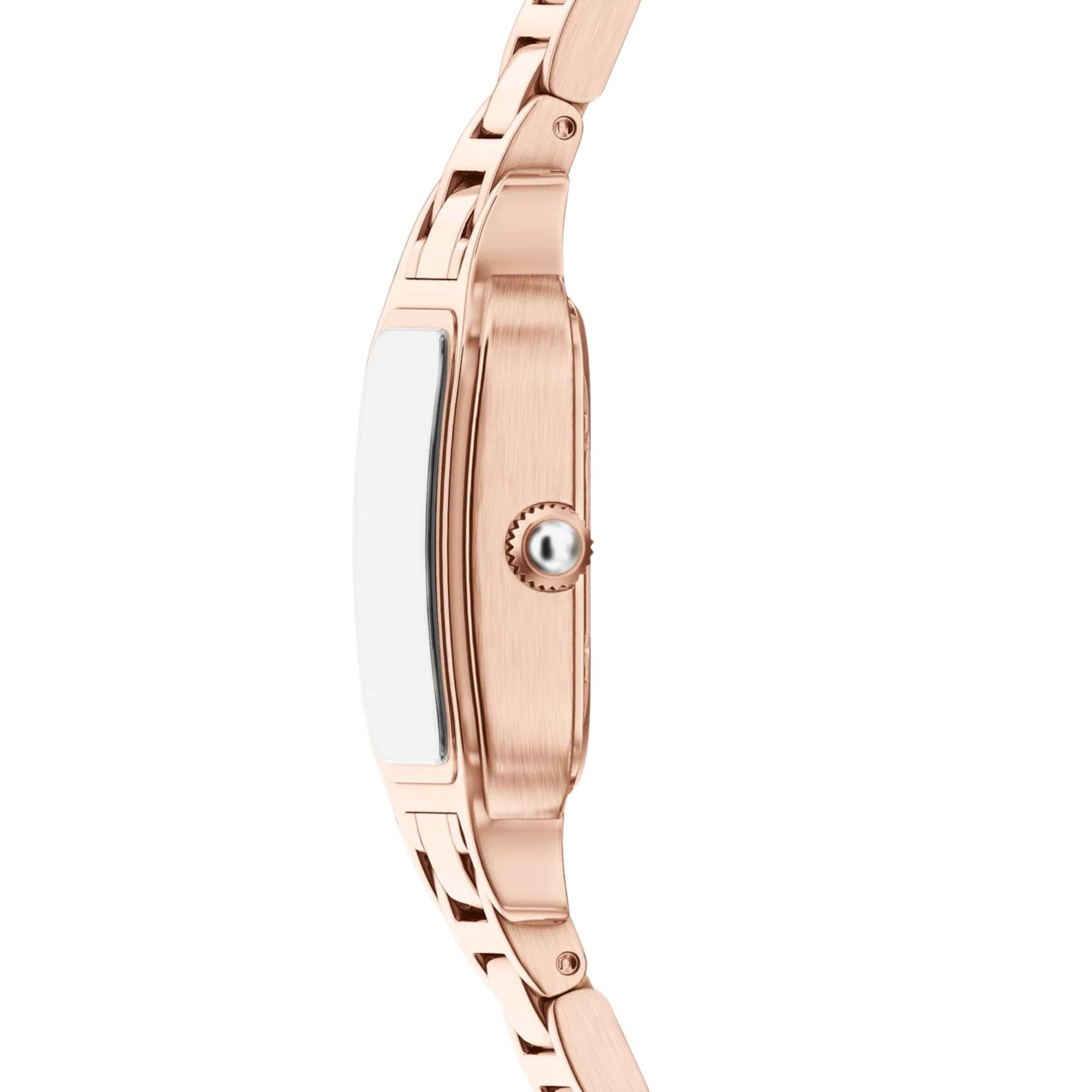 Emporio Armani Genni 35mm White Mother of Pearl Dial Steel Ladies Quartz Watch AR11743