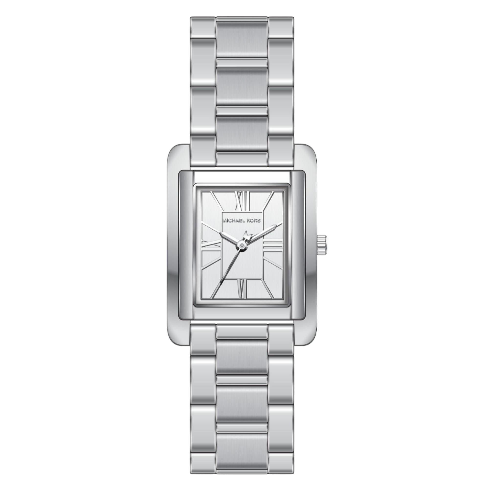 Michael Kors Essex 36.5mm Silver Dial Steel Ladies Quartz Watch MK4906