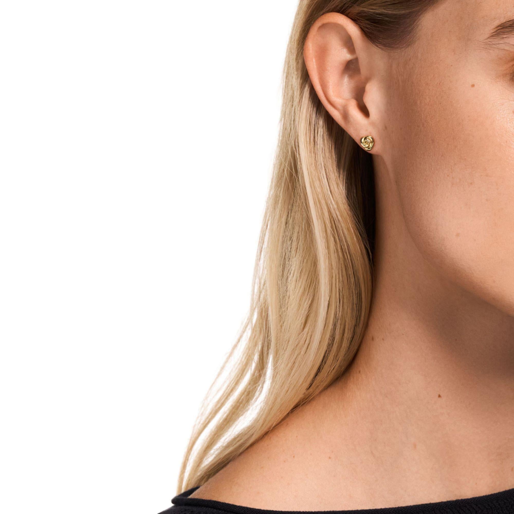Emporio Armani Paramour Ohrringe für Damen mit goldfarbener Knoteneinfassung EG3639710