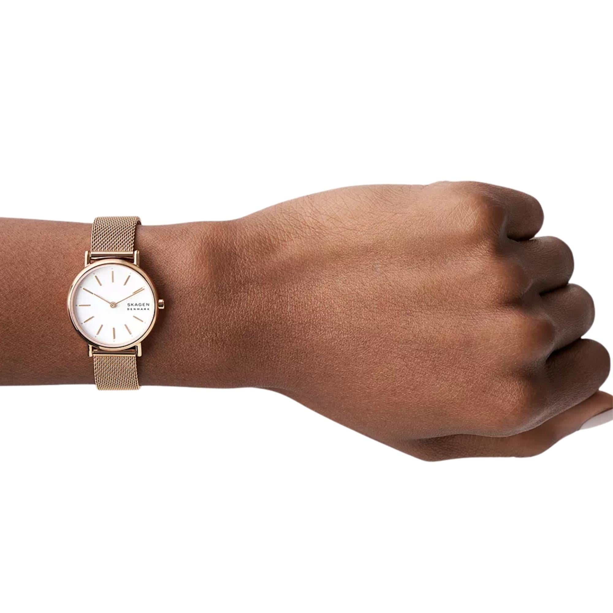 Skagen Signatur Lille 30mm White Dial Steel Ladies Quartz Watch SKW2694