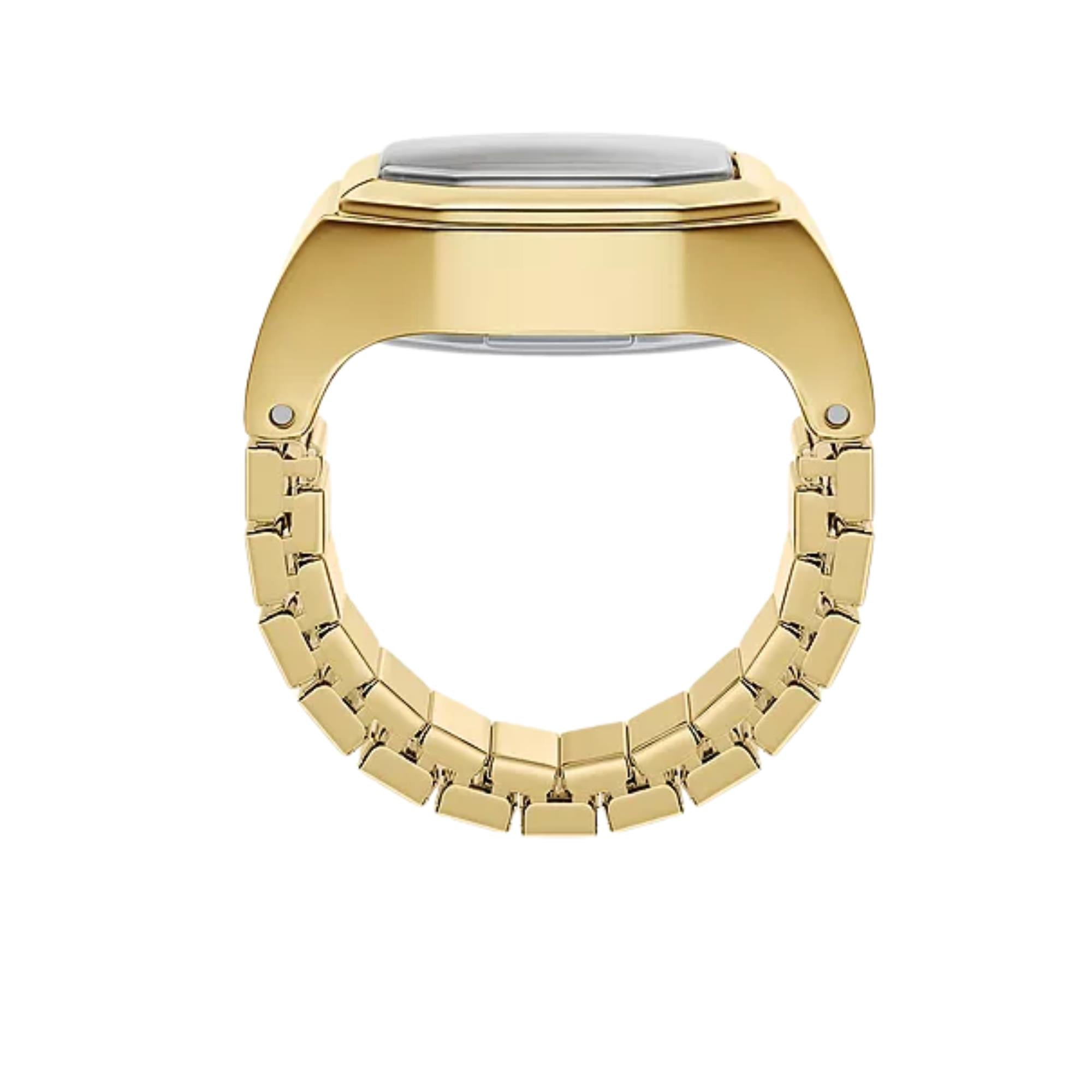 Fossil Harlow 16mm Cream Dial Steel Ladies Quartz Ring Watch ES5446
